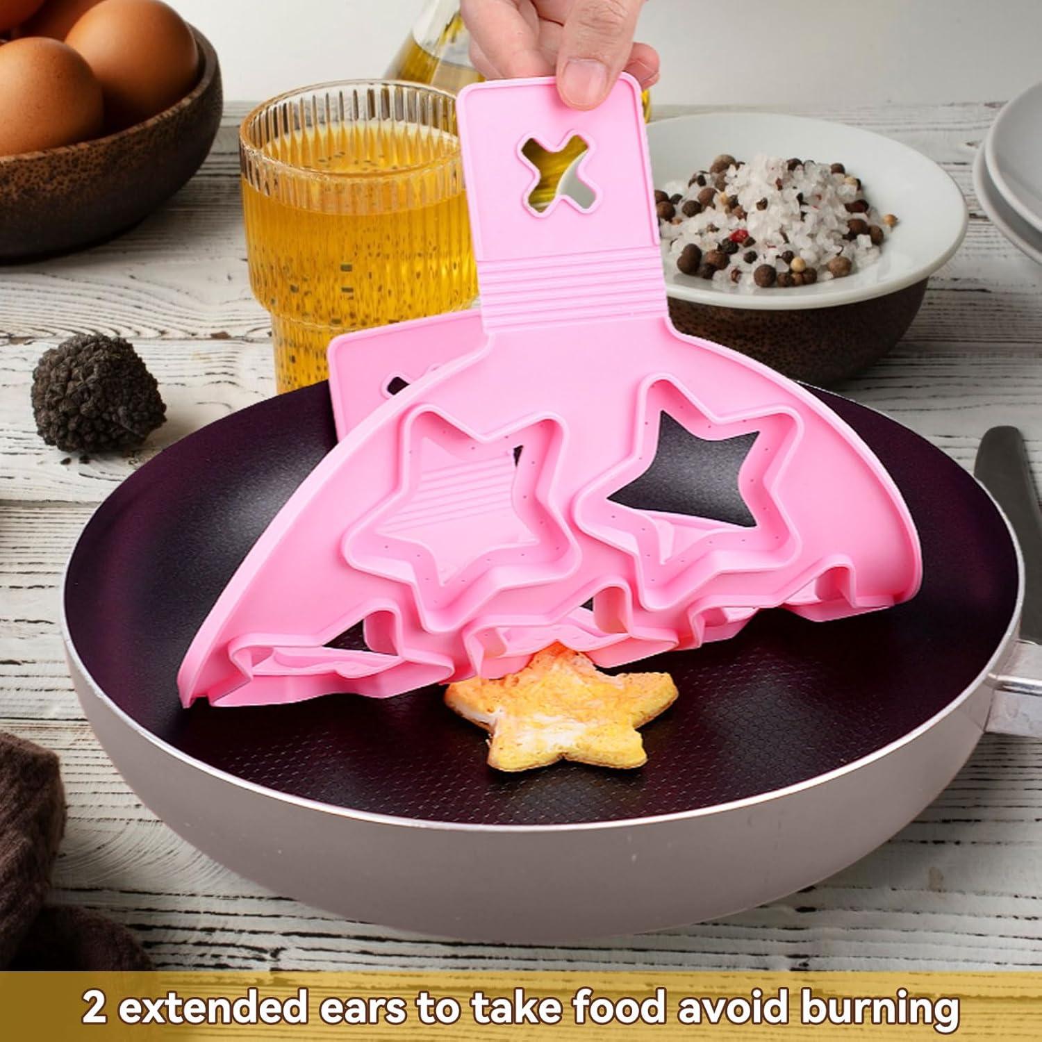 Molde de Silicona Antiadherente Agatige 2PCS Estrella y Corazón