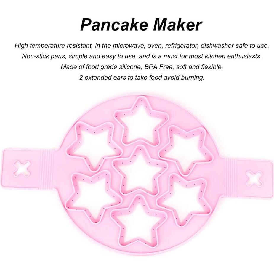 Molde de Silicona Antiadherente Agatige 2PCS Estrella y Corazón