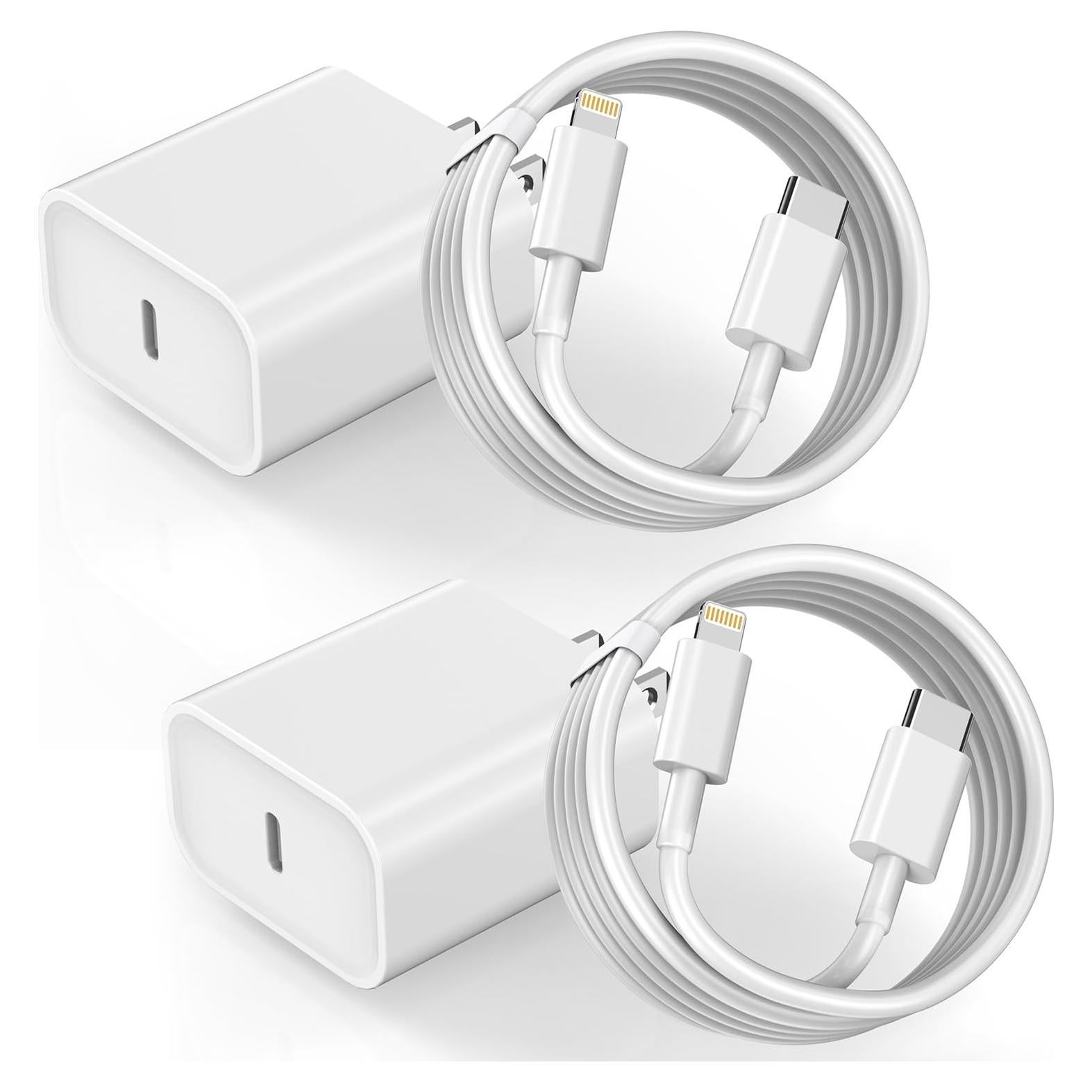 Cargador Rápido 20W para iPhone + Cable USB C a Lightning