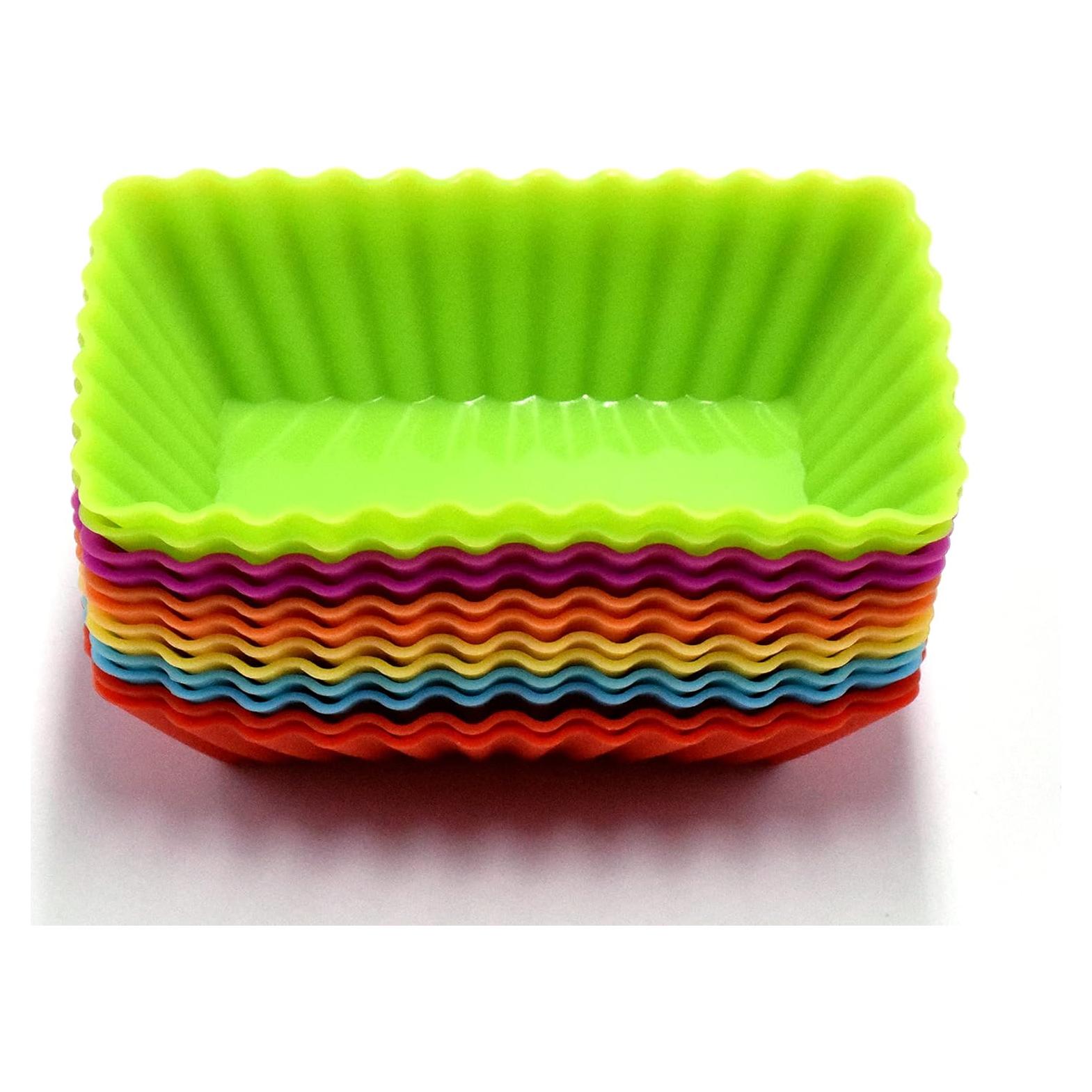 12 Tazas de Silicona Reutilizables Art&Beauty para Muffins