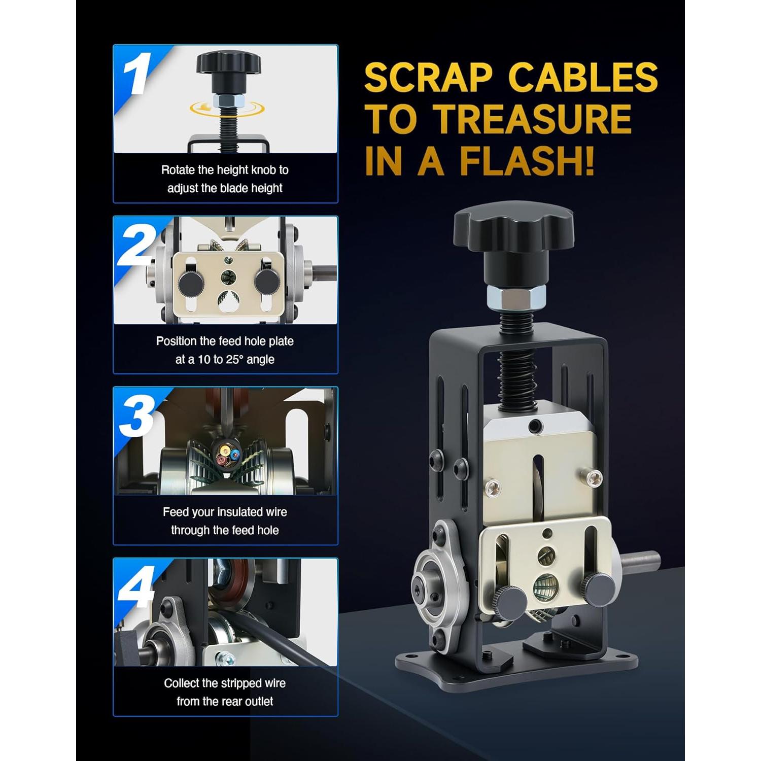 Desforradora Manual de Cables CREWORKS 0.06-1 Pulgada