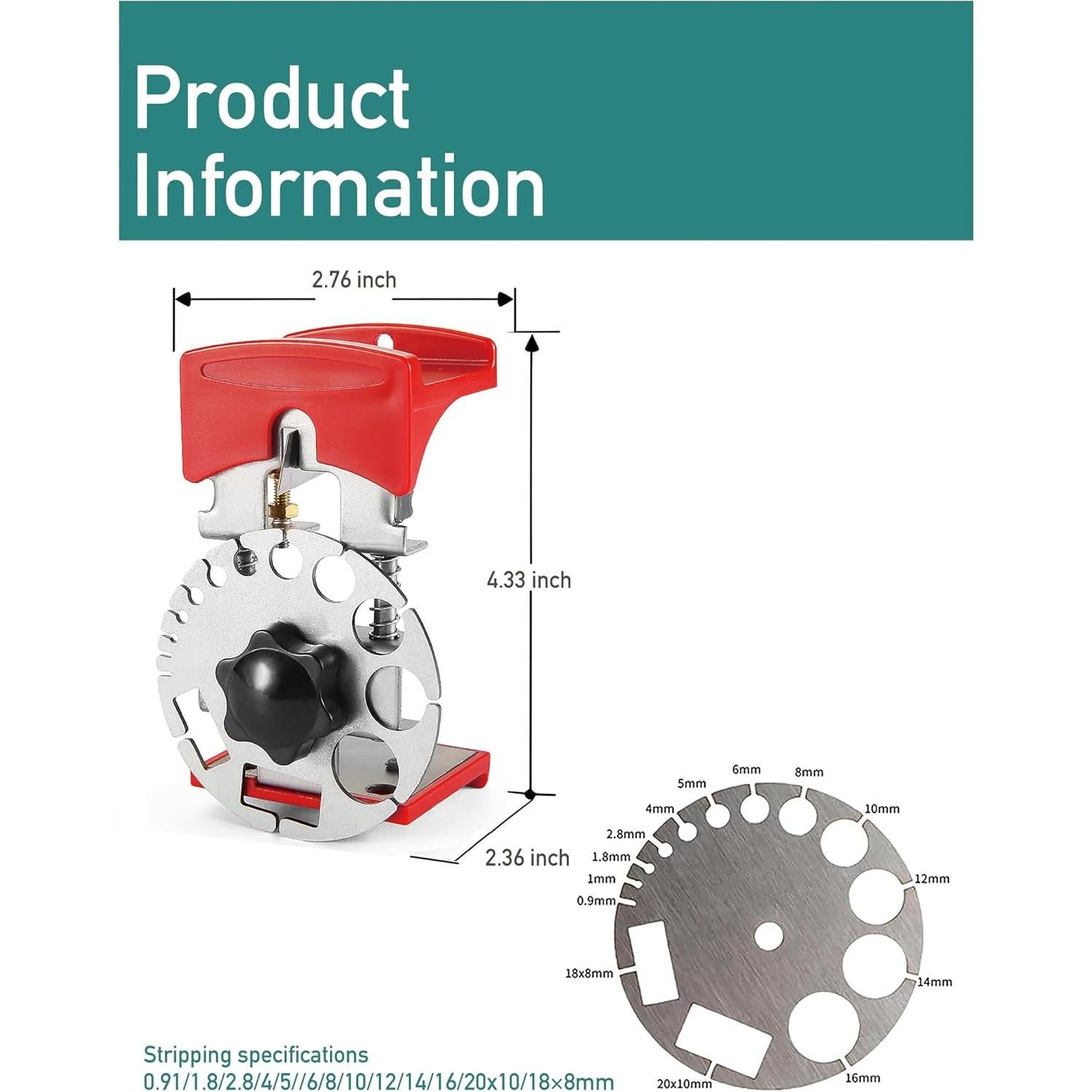Desforradora de Cables Genérico WS-01 Ajustable 10 Cuchillas