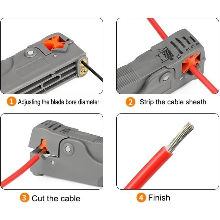 Herramienta Desforradora de Cable Coaxial DEVMO RG6 RG11 RG58 RG59