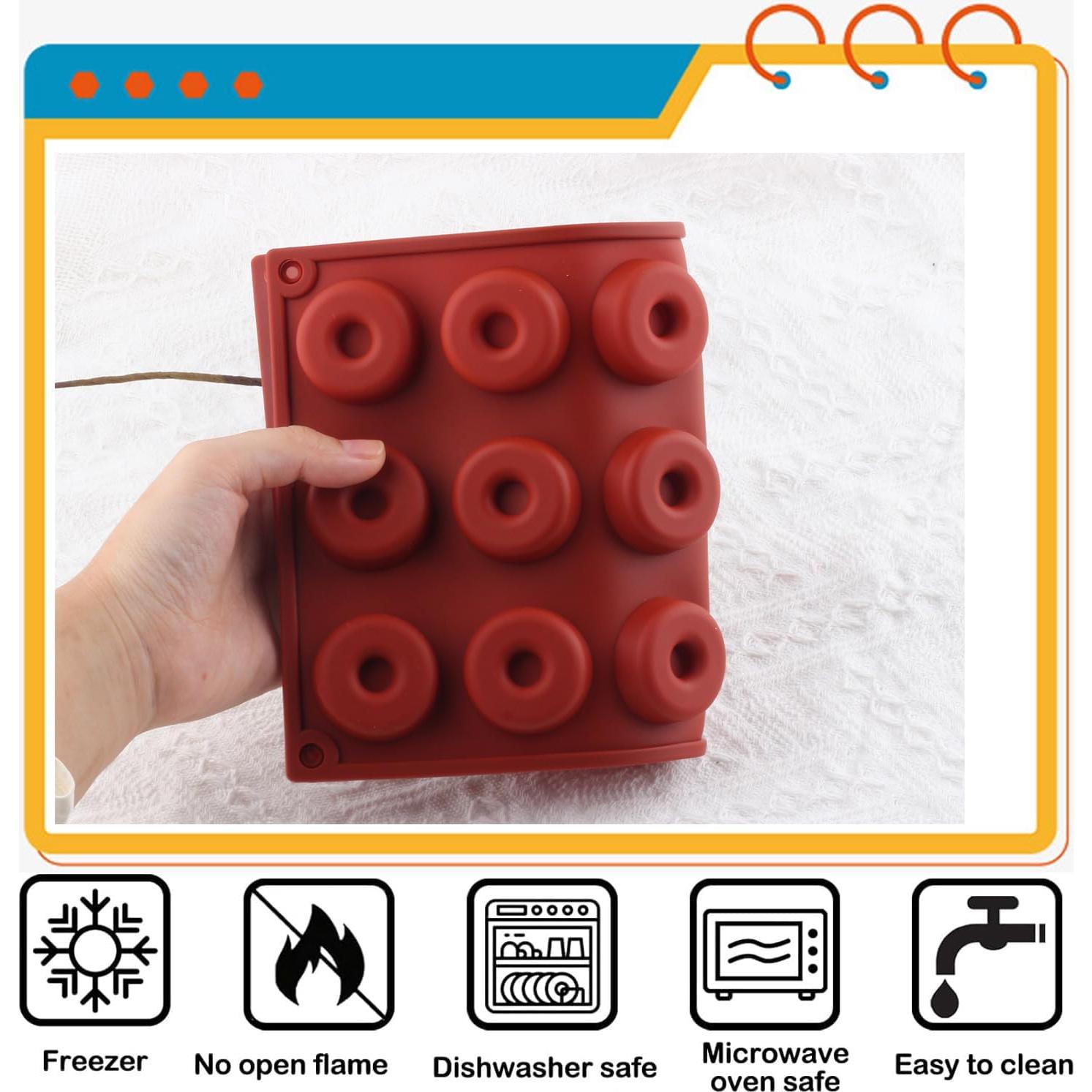 Molde de Silicona para Donuts AIBOYA 29x17 cm Reutilizable