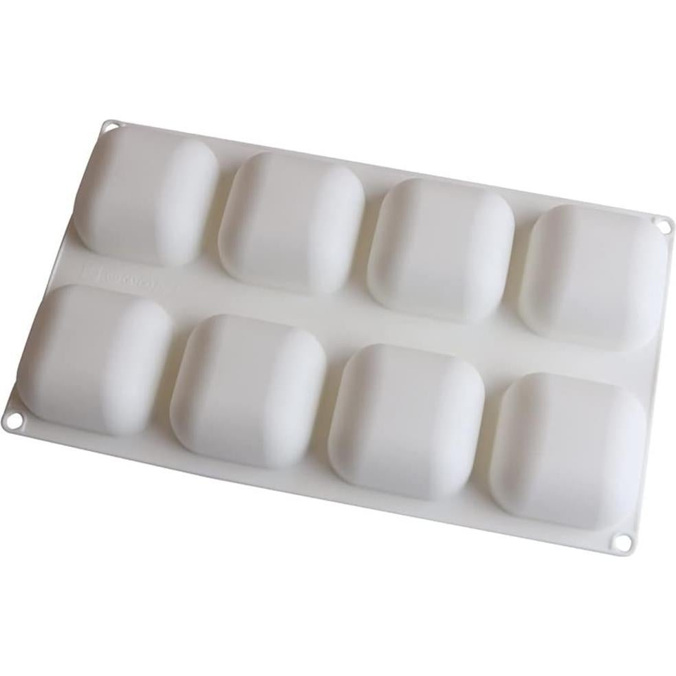 Molde de Silicona Cuadrado 8 Cavidades TUKE para Hornear