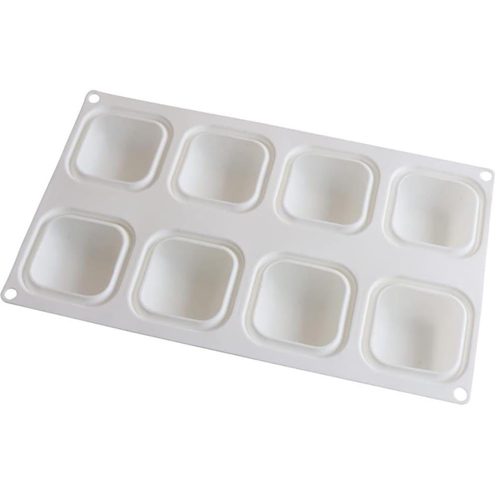 Molde de Silicona Cuadrado 8 Cavidades TUKE para Hornear