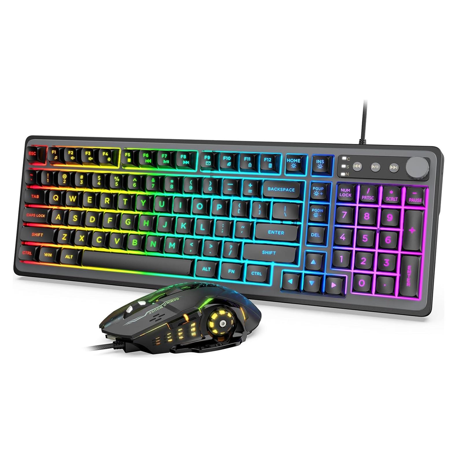 Combo Teclado y Ratón Gaming Trueque KW98 RGB Iluminado