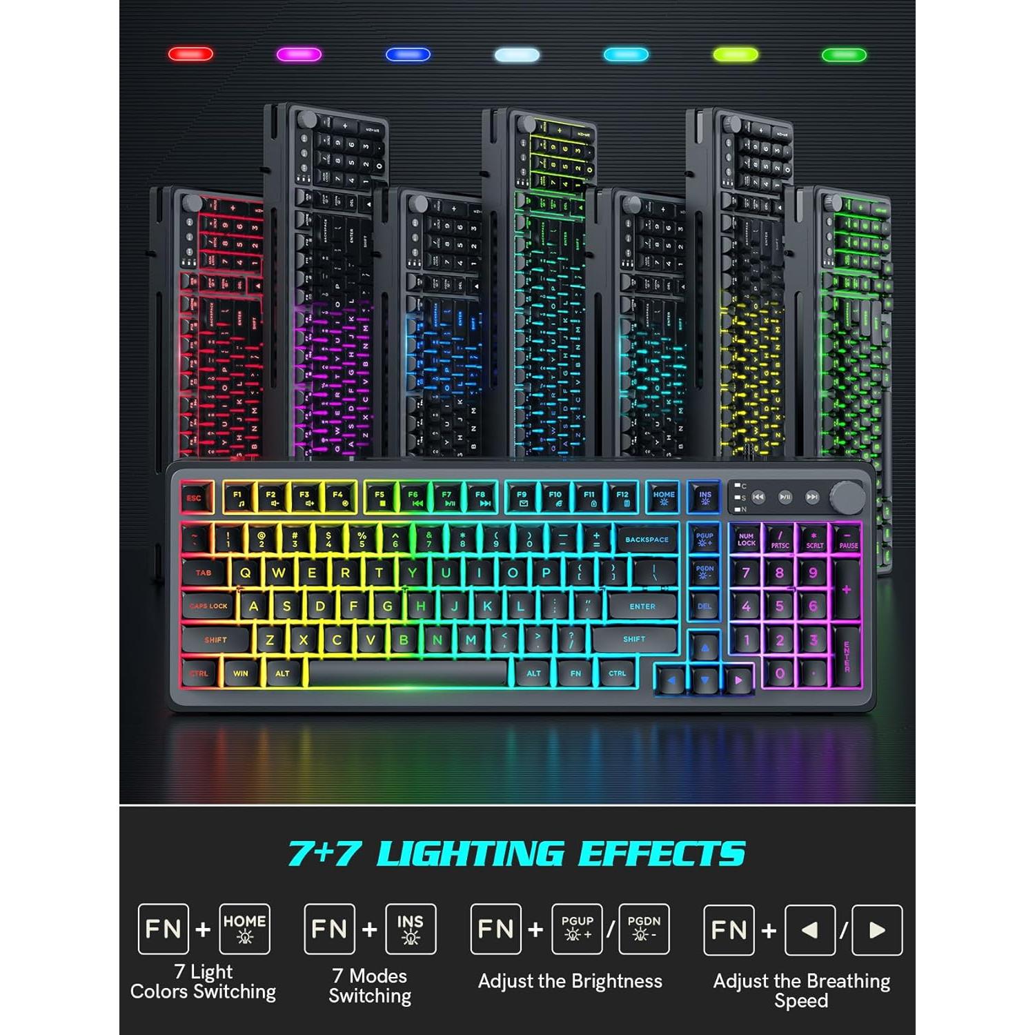 Combo Teclado y Ratón Gaming Trueque KW98 RGB Iluminado