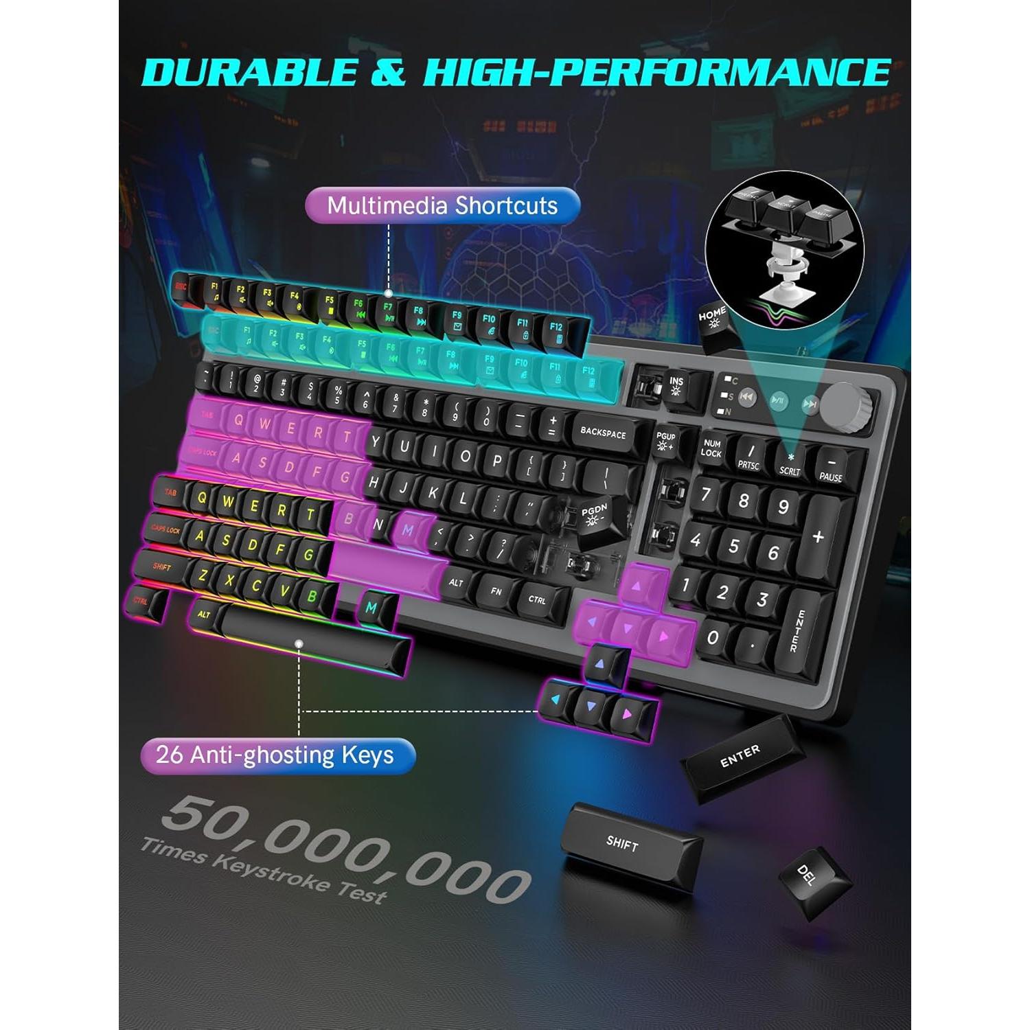 Combo Teclado y Ratón Gaming Trueque KW98 RGB Iluminado