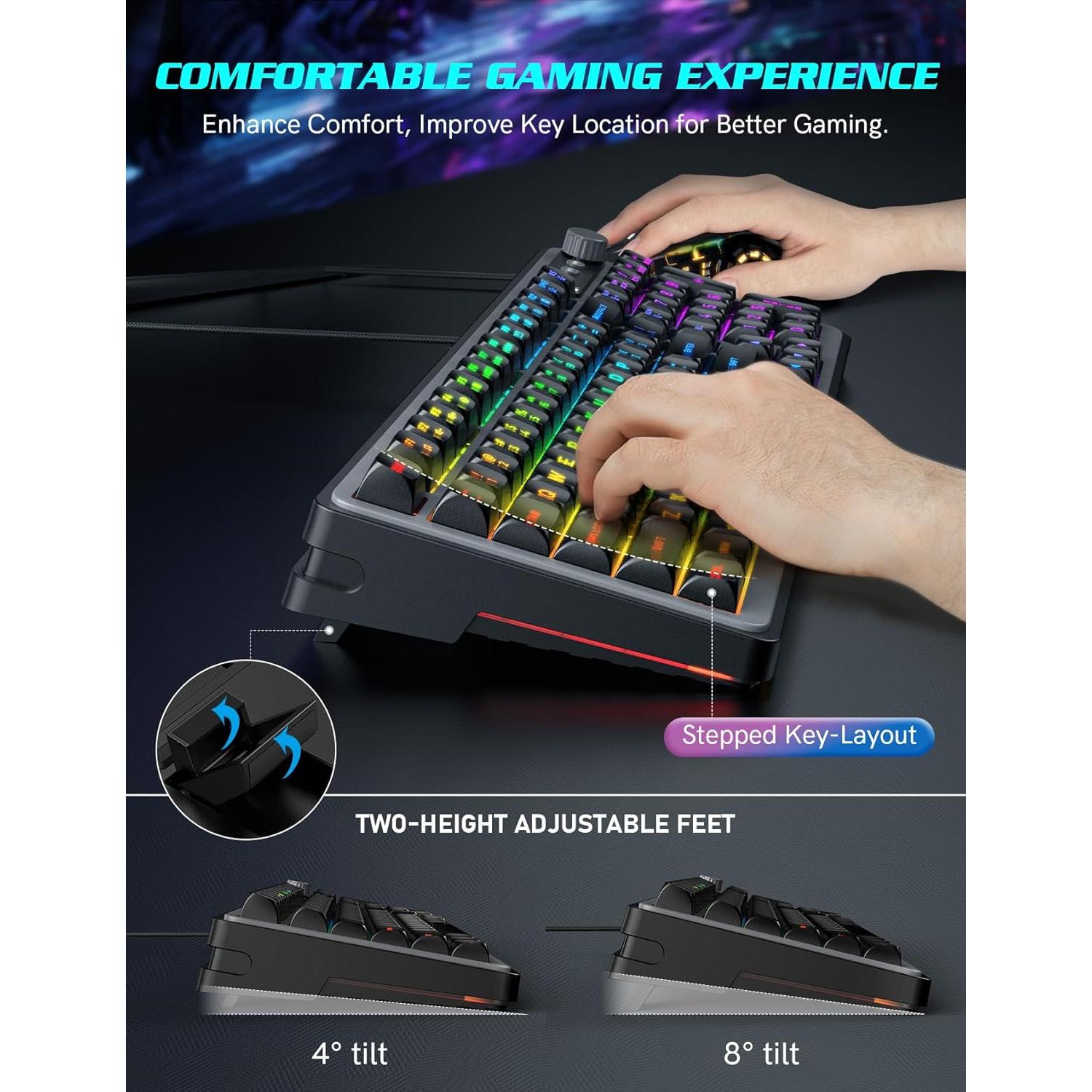 Combo Teclado y Ratón Gaming Trueque KW98 RGB Iluminado