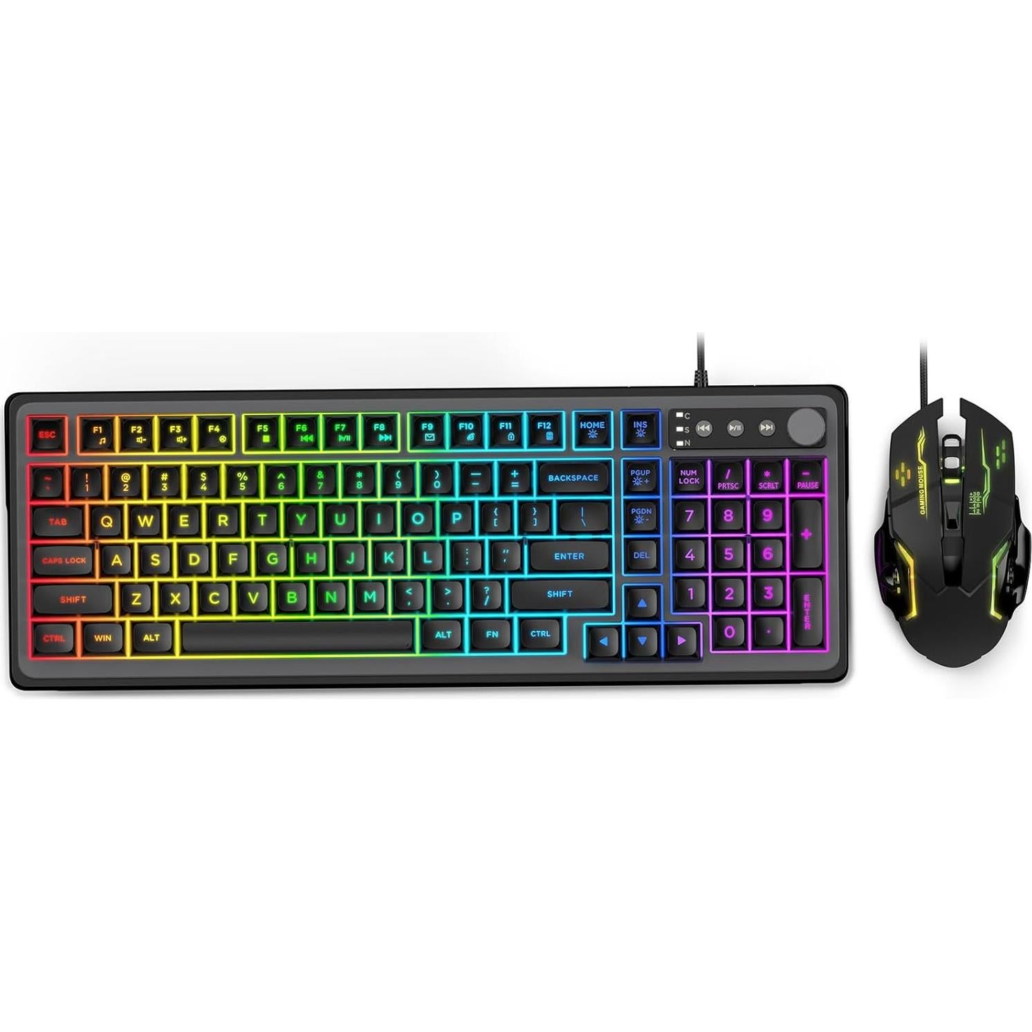 Combo Teclado y Ratón Gaming Trueque KW98 RGB Iluminado