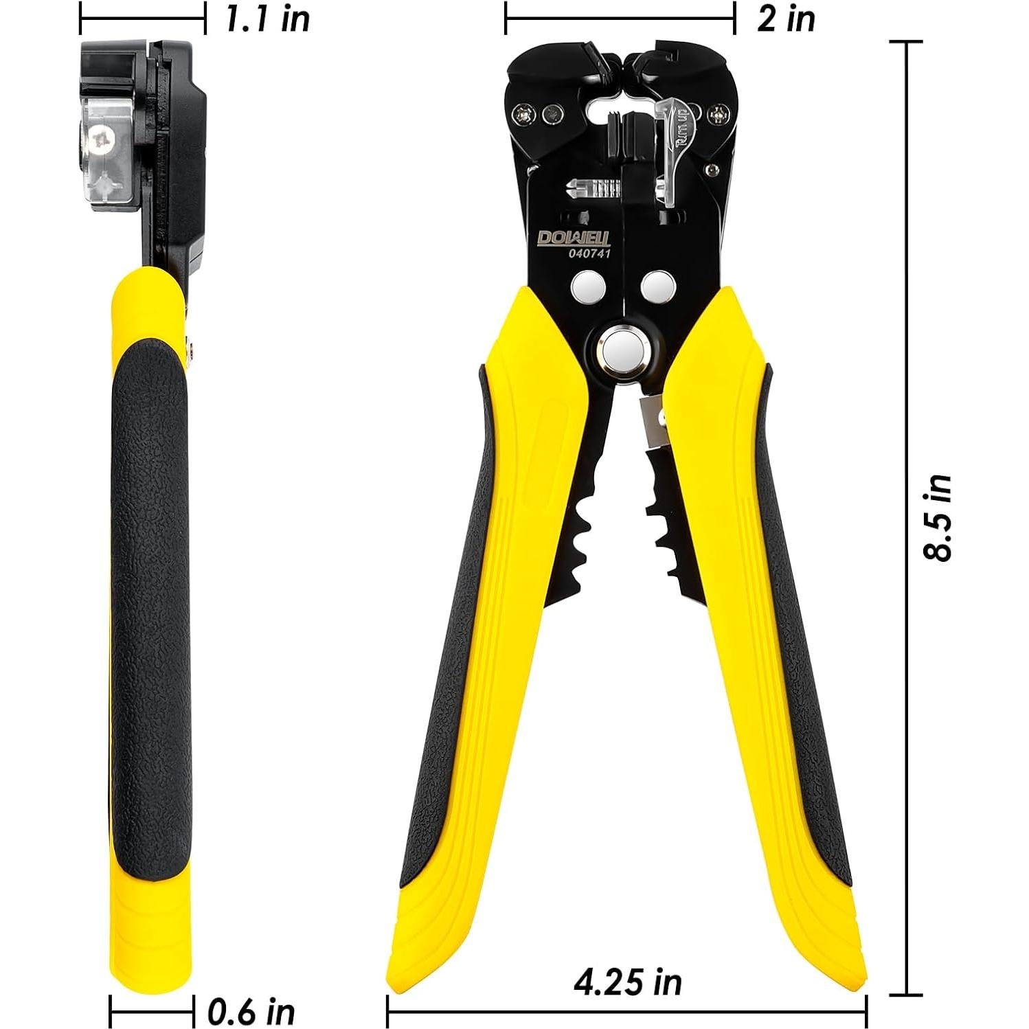 Pelacables Automático DOWELL 10-24 AWG 3-en-1 Ergonómico