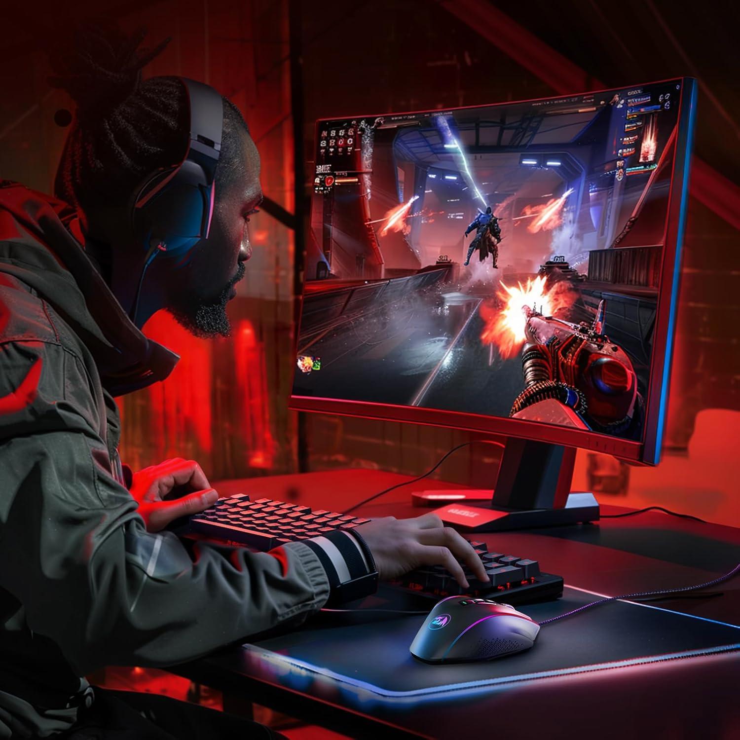 Ratón Gaming Redragon M901K 12400 DPI 16 Botones RGB