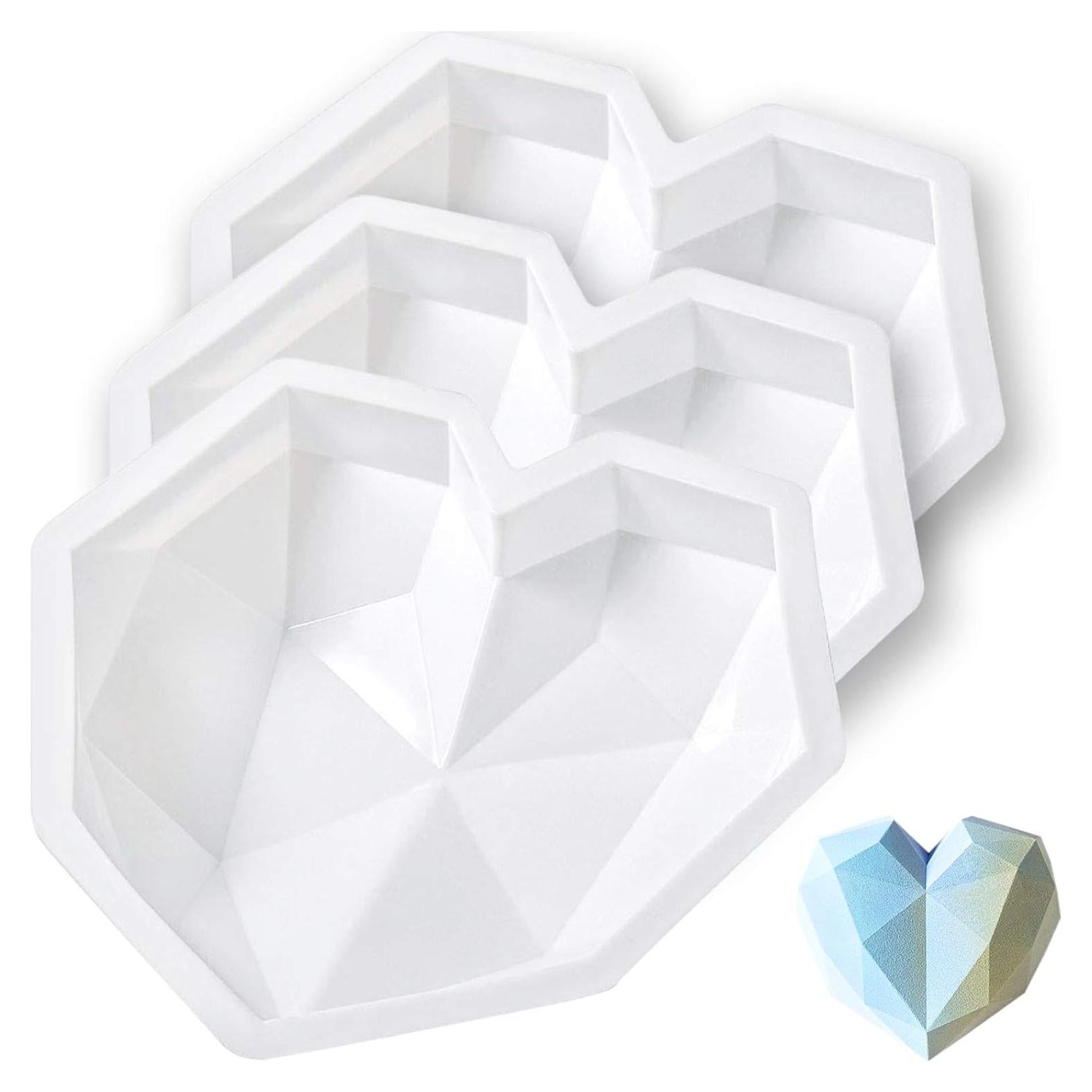 Moldes de Silicona Corazón Patelai 3 Pcs 22x18 cm