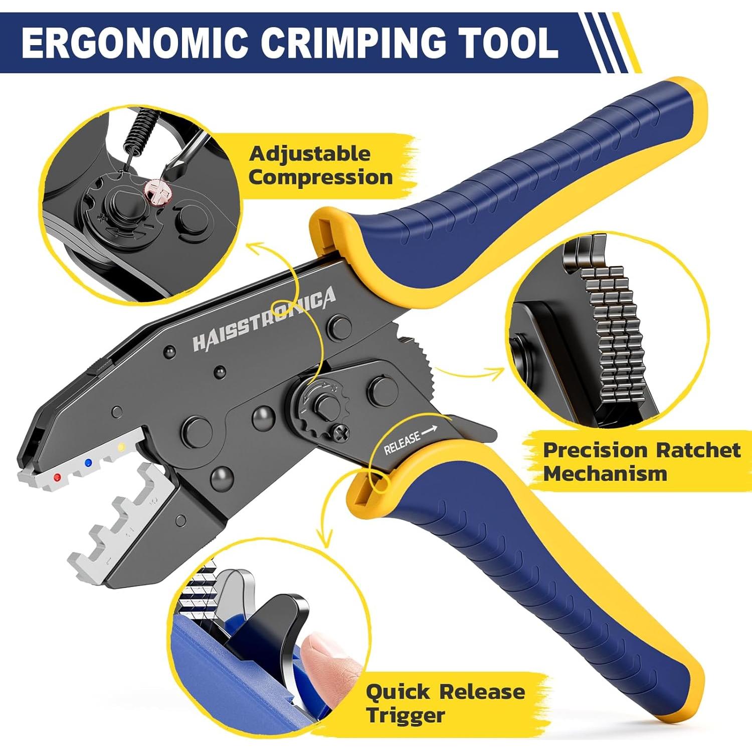 Kit de Crimpado 6 en 1 haisstronica - Pelacables y Crimpadora