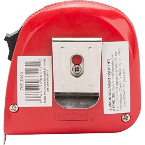 Cinta Métrica Retráctil Edward Tools 7.62m Amarilla con Bloqueo