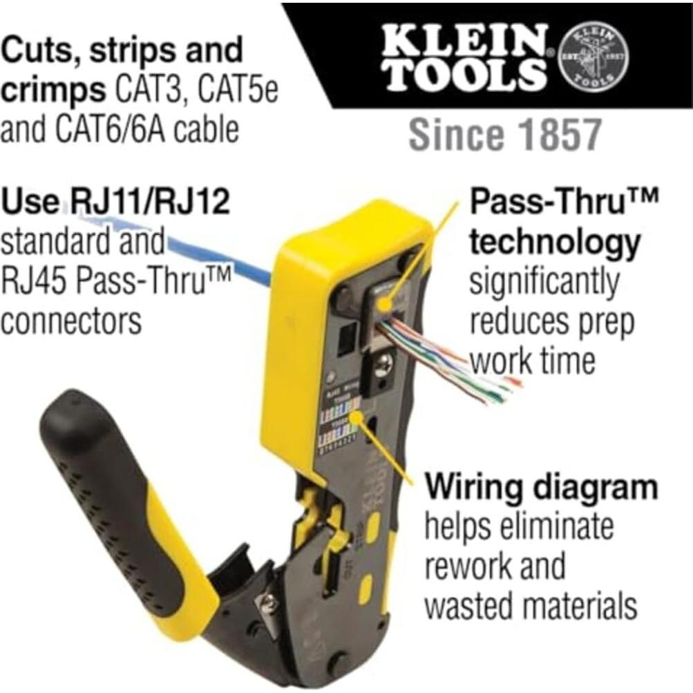 Crimpadora Modular Klein Tools VDV226-110 para RJ11/RJ45