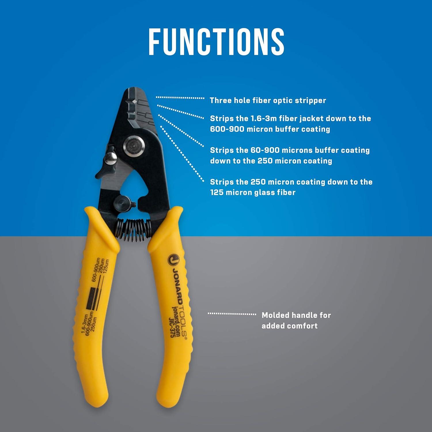 Desforrador de Fibra Óptica Jonard Tools JIC-375 3 Agujeros