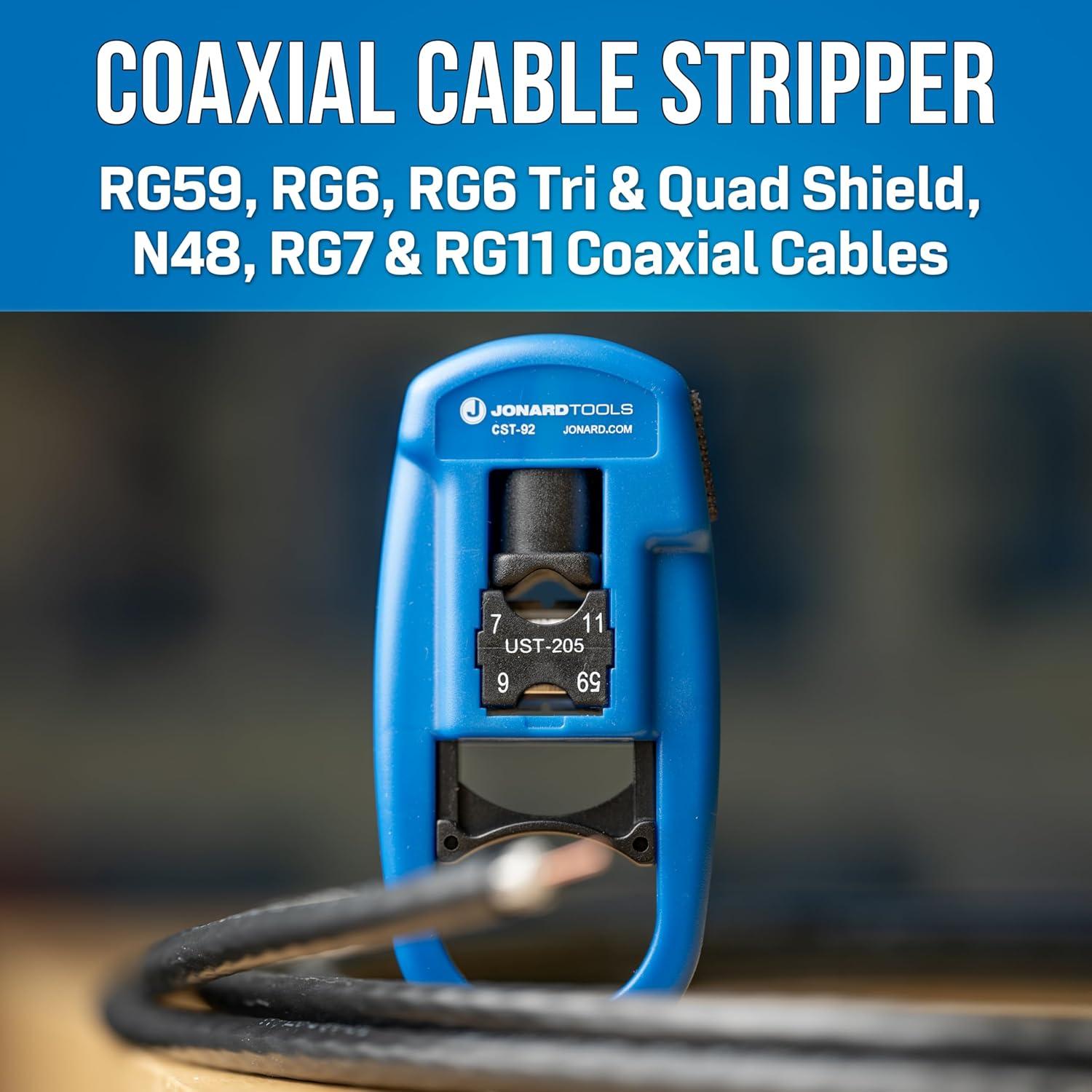 Destripador de Cable Coaxial Jonard CST-92 para RG59, RG6 y RG11