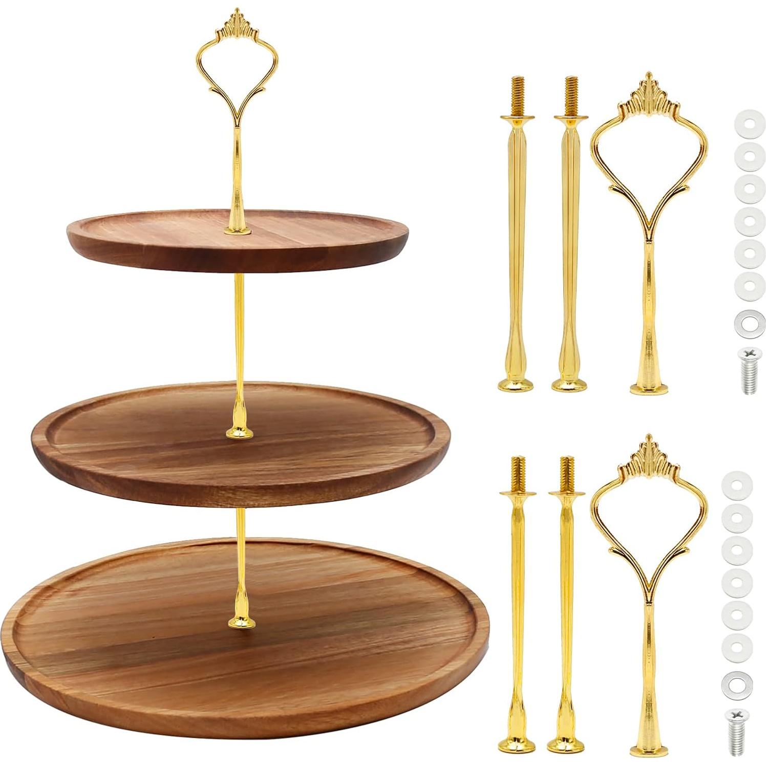 Kit de Soporte de Pasteles ZUDKSUY 6 Juegos 3 Niveles Multicolor