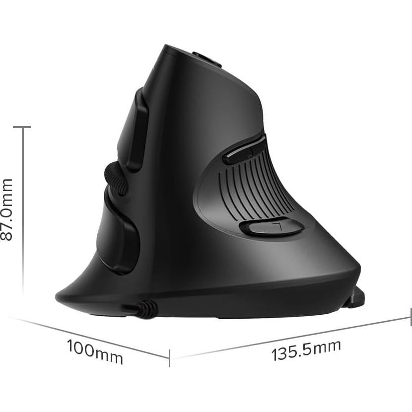 DeLUX Ratón Vertical Ergonómico M618XU 4200DPI Negro