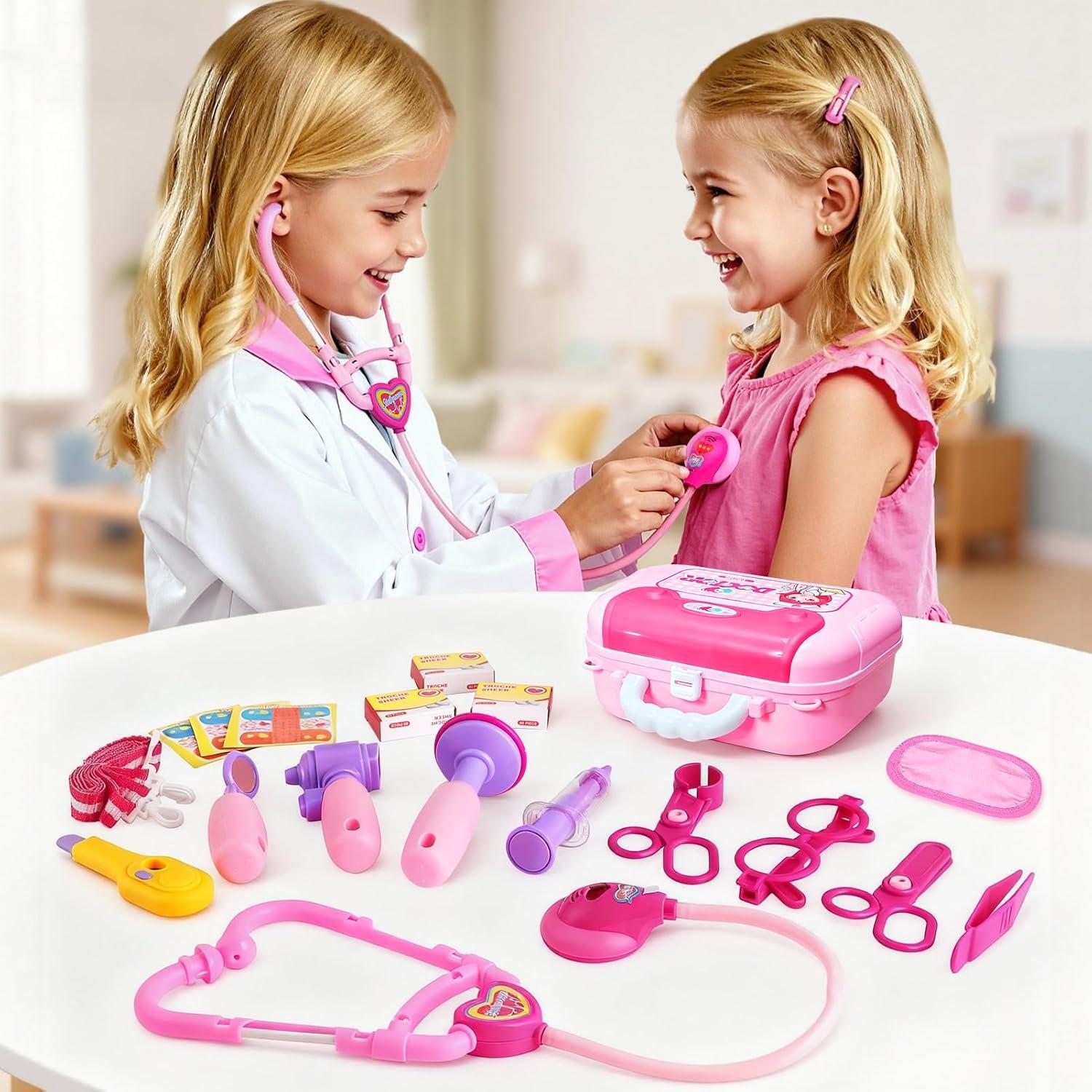 Disfraz de Doctor para Niñas GIFTINBOX 22 Piezas Rosa