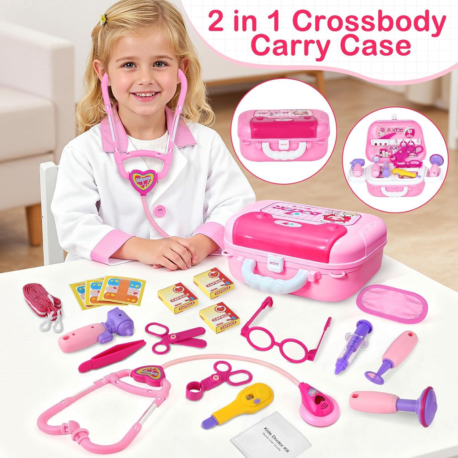 Disfraz de Doctor para Niñas GIFTINBOX 22 Piezas Rosa