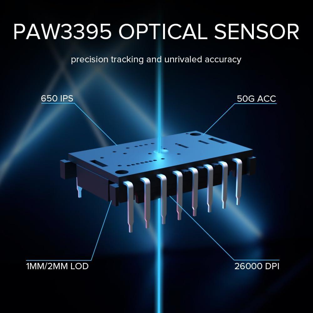 DeLUX M800 Ultra Ratón Gaming Inalámbrico 26000DPI Blanco