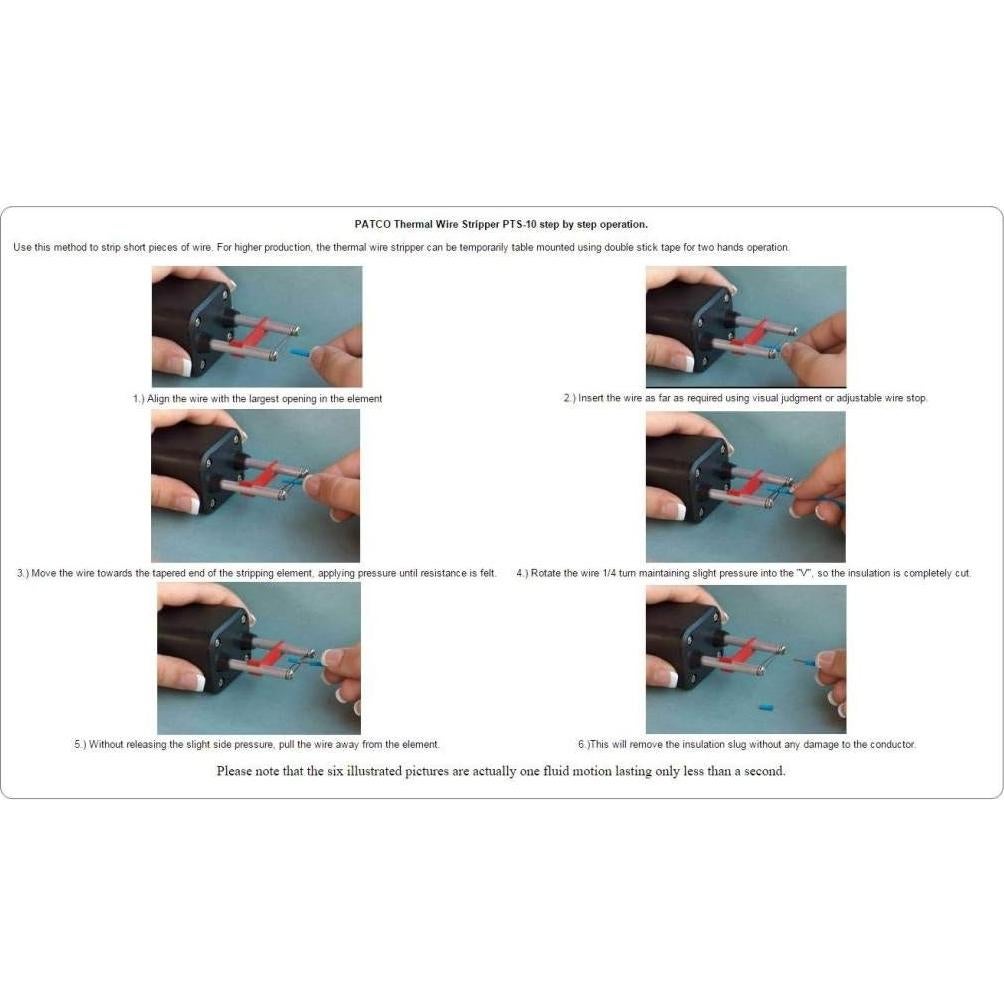 Pelacables Térmico Patco PTS-10, 110mm, 3W, Aprobado UL/CSA