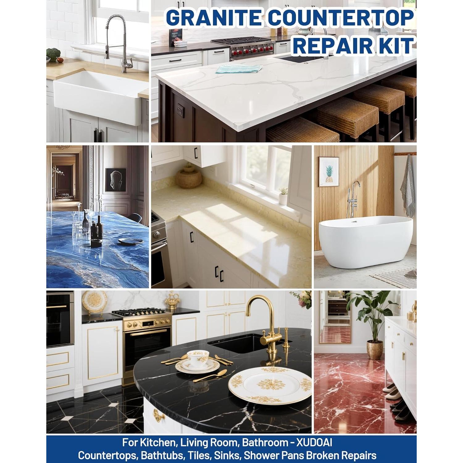 Kit de Reparación de Encimeras de Mármol y Granito 320g