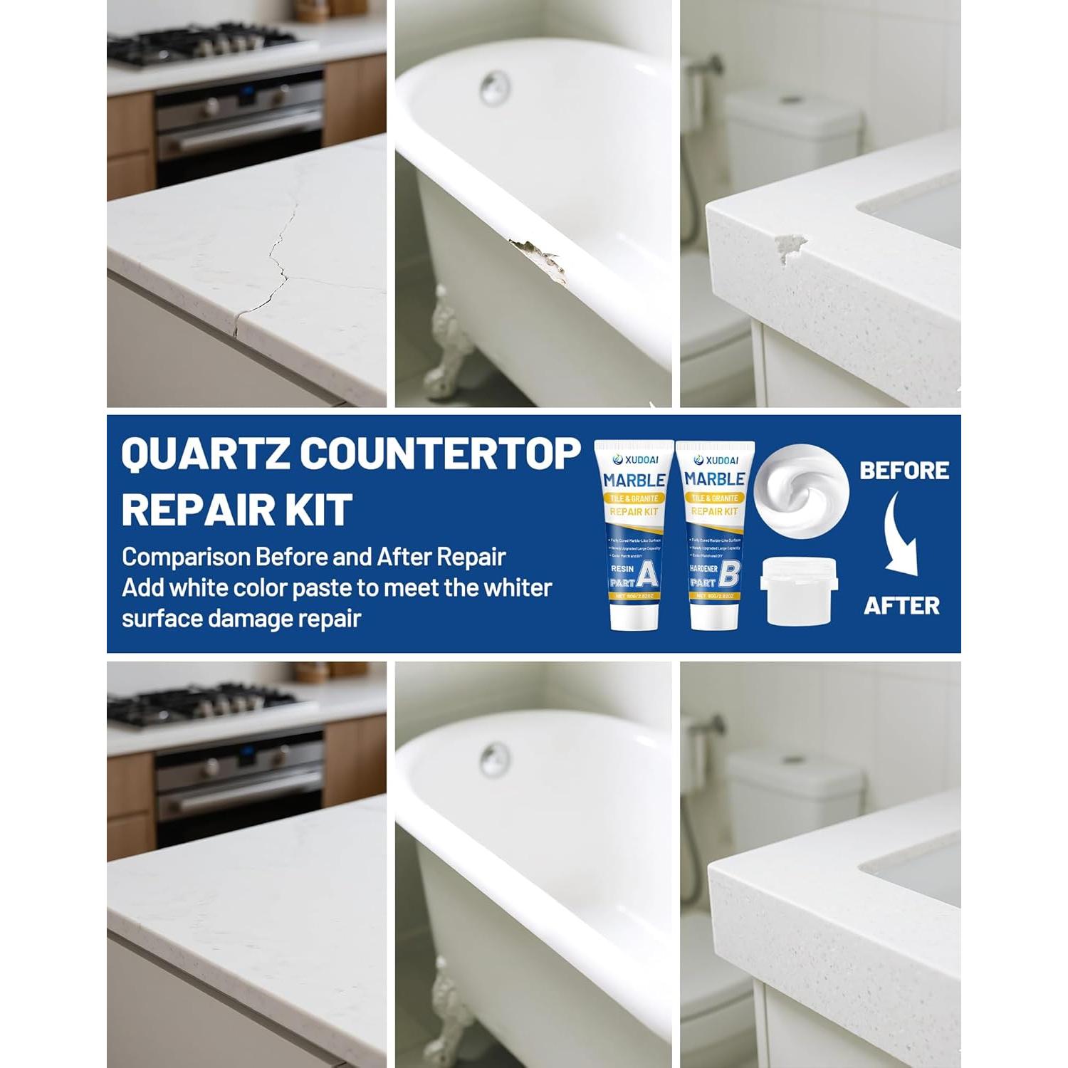 Kit de Reparación de Encimeras de Mármol y Granito 320g