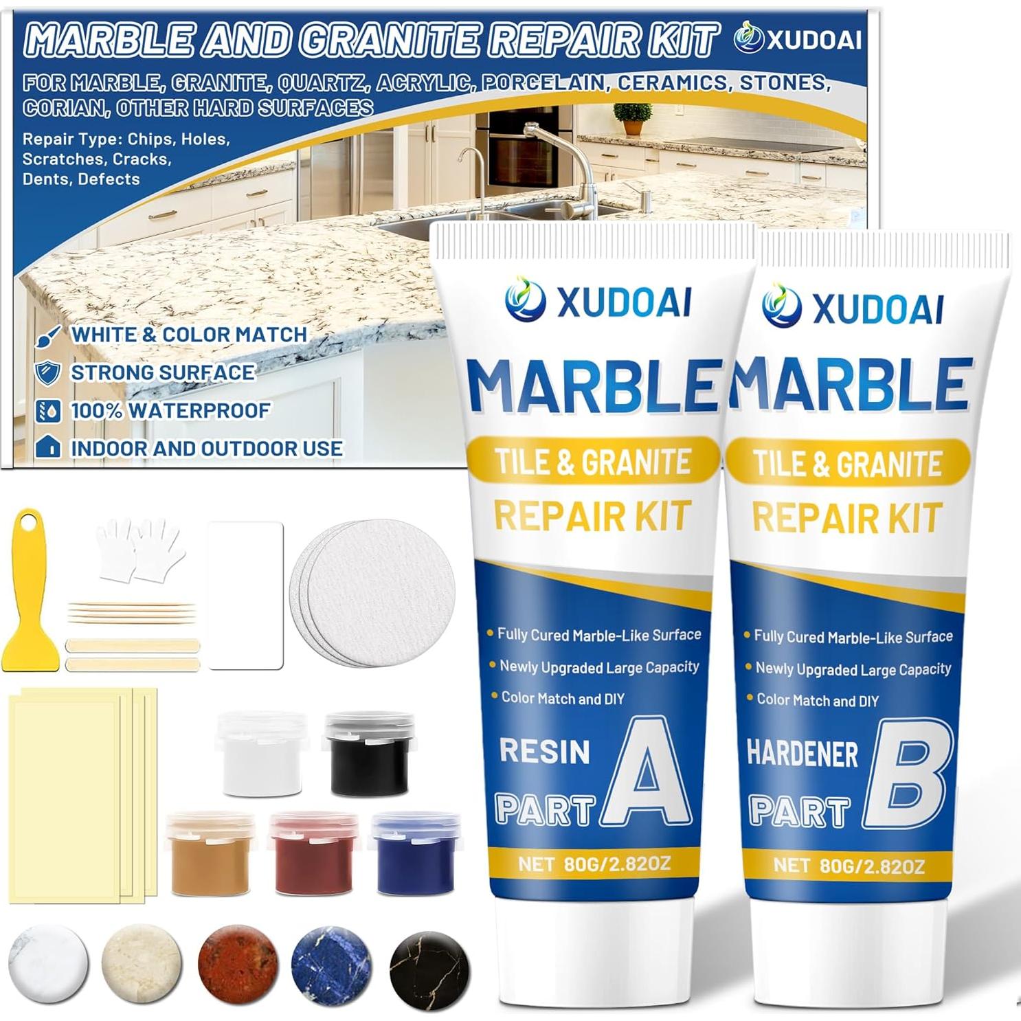 Kit de Reparación de Encimeras de Mármol y Granito 320g