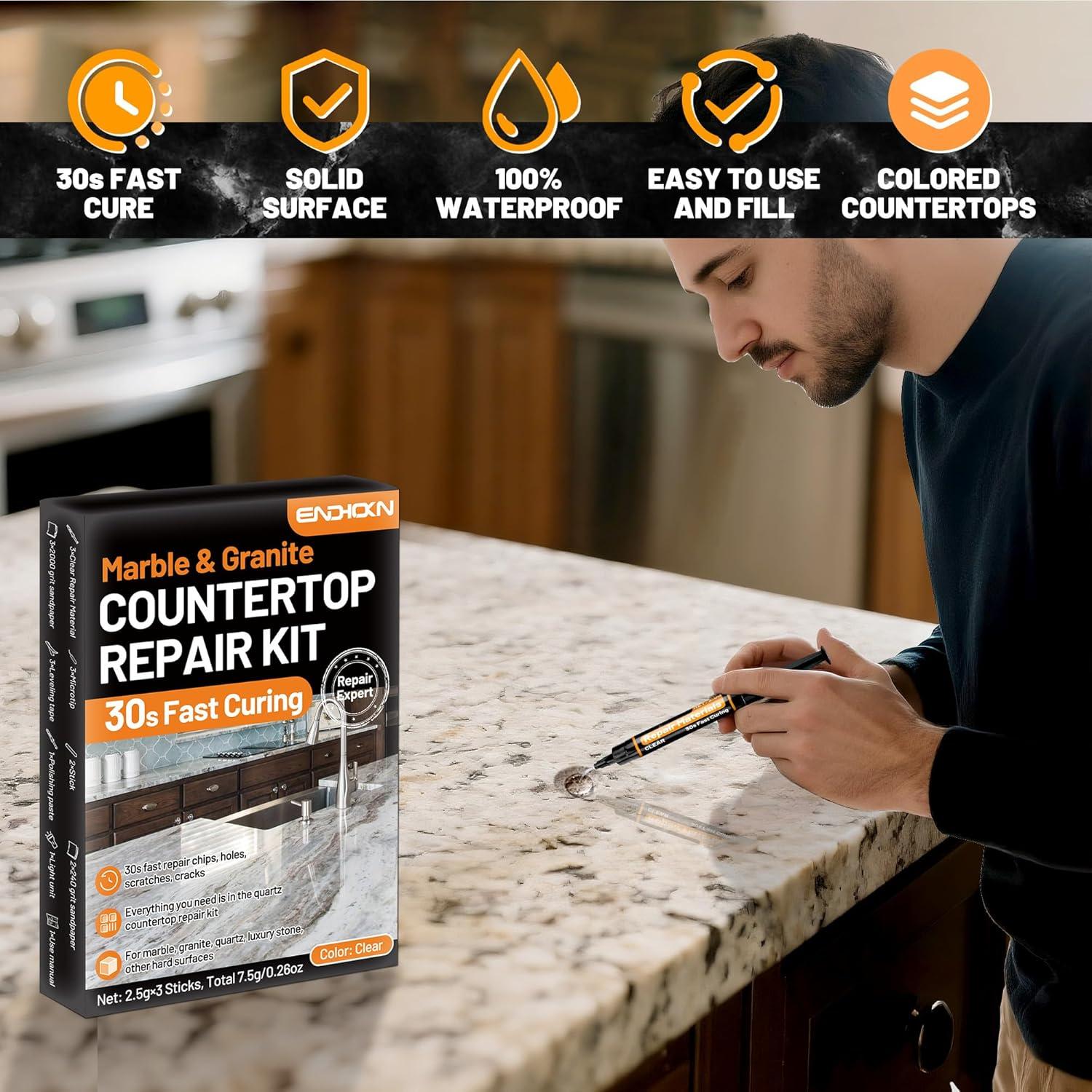 Kit de Reparación de Encimeras Endhokn 3 Piezas 30s Rápido