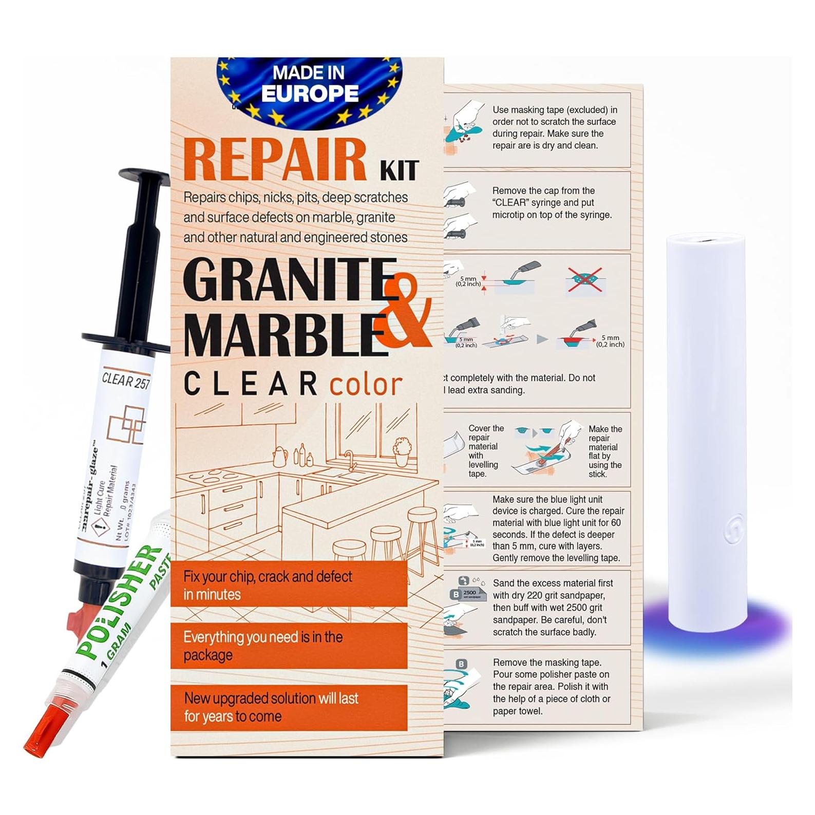 Kit de Reparación de Encimeras NNRepair 102AC - Transparente