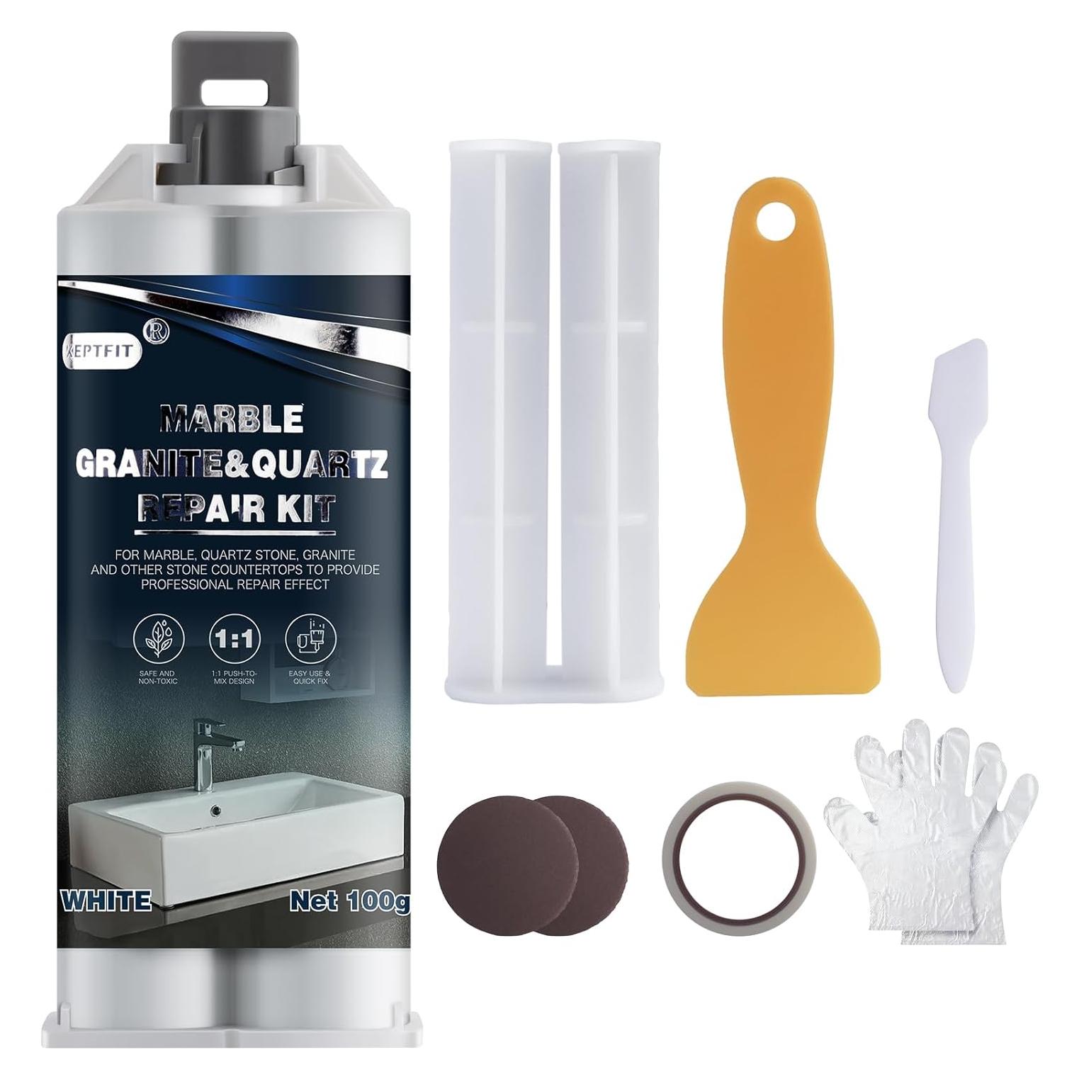 Kit de Reparación de Encimeras de Cuarzo KEPTFIT 140g