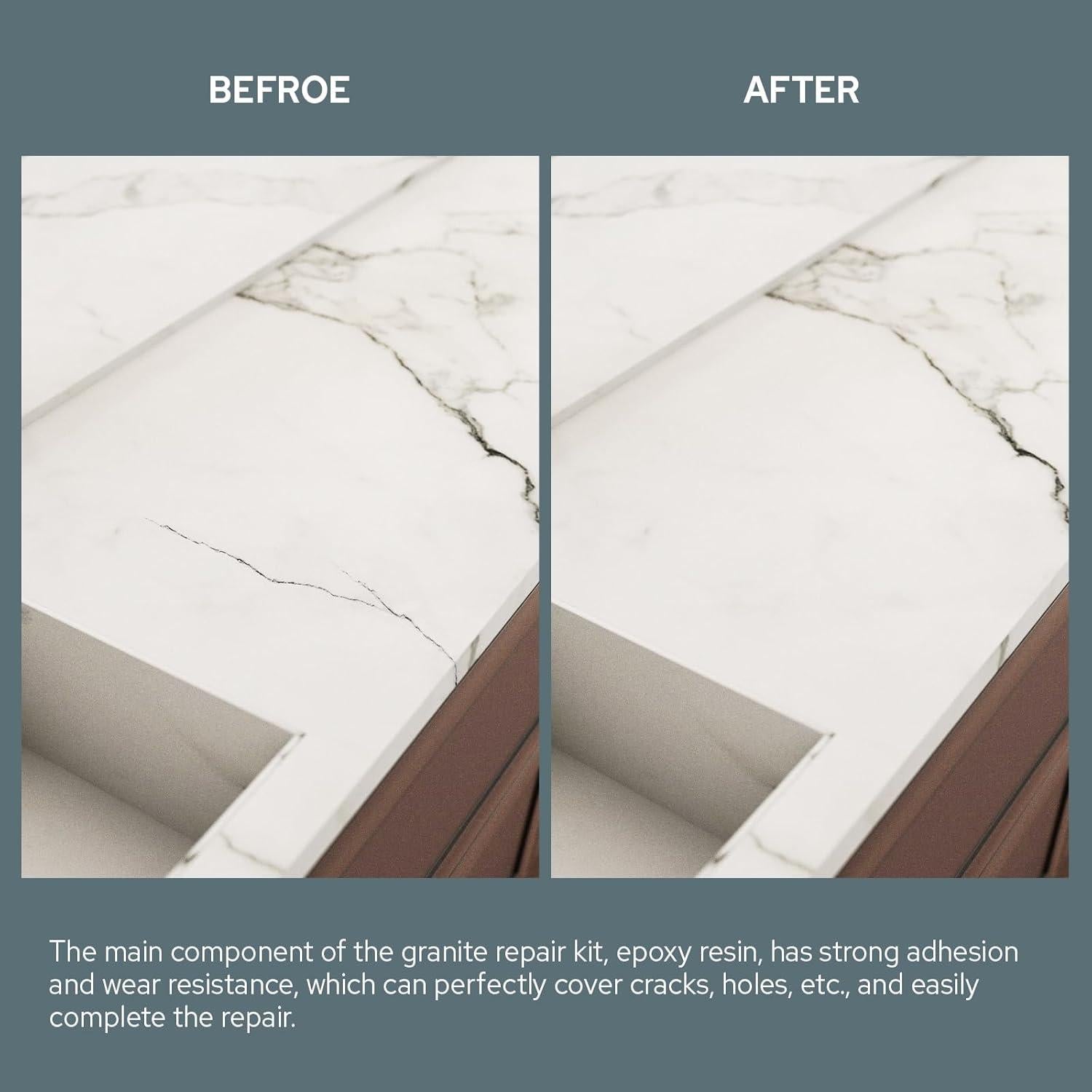 Kit de Reparación de Encimeras de Cuarzo KEPTFIT 140g