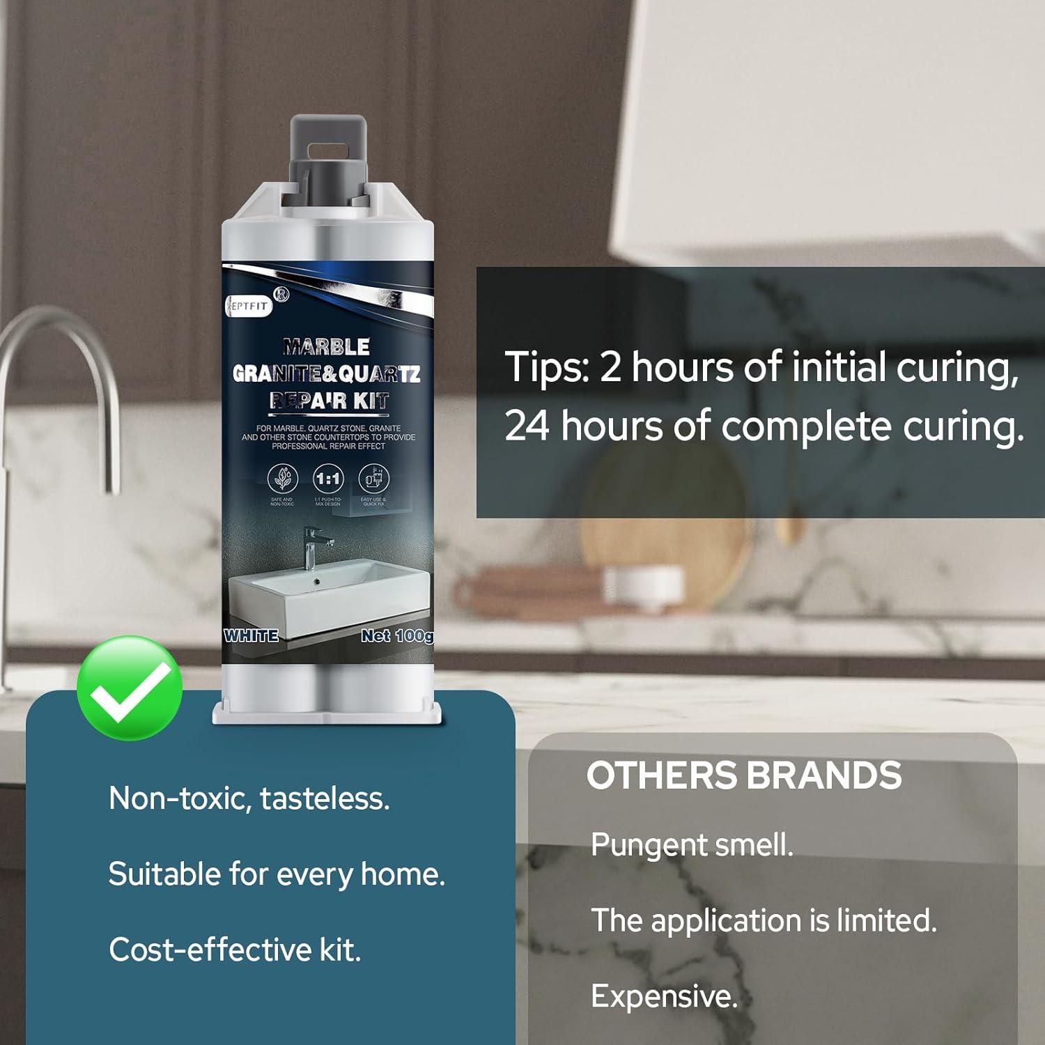 Kit de Reparación de Encimeras de Cuarzo KEPTFIT 140g