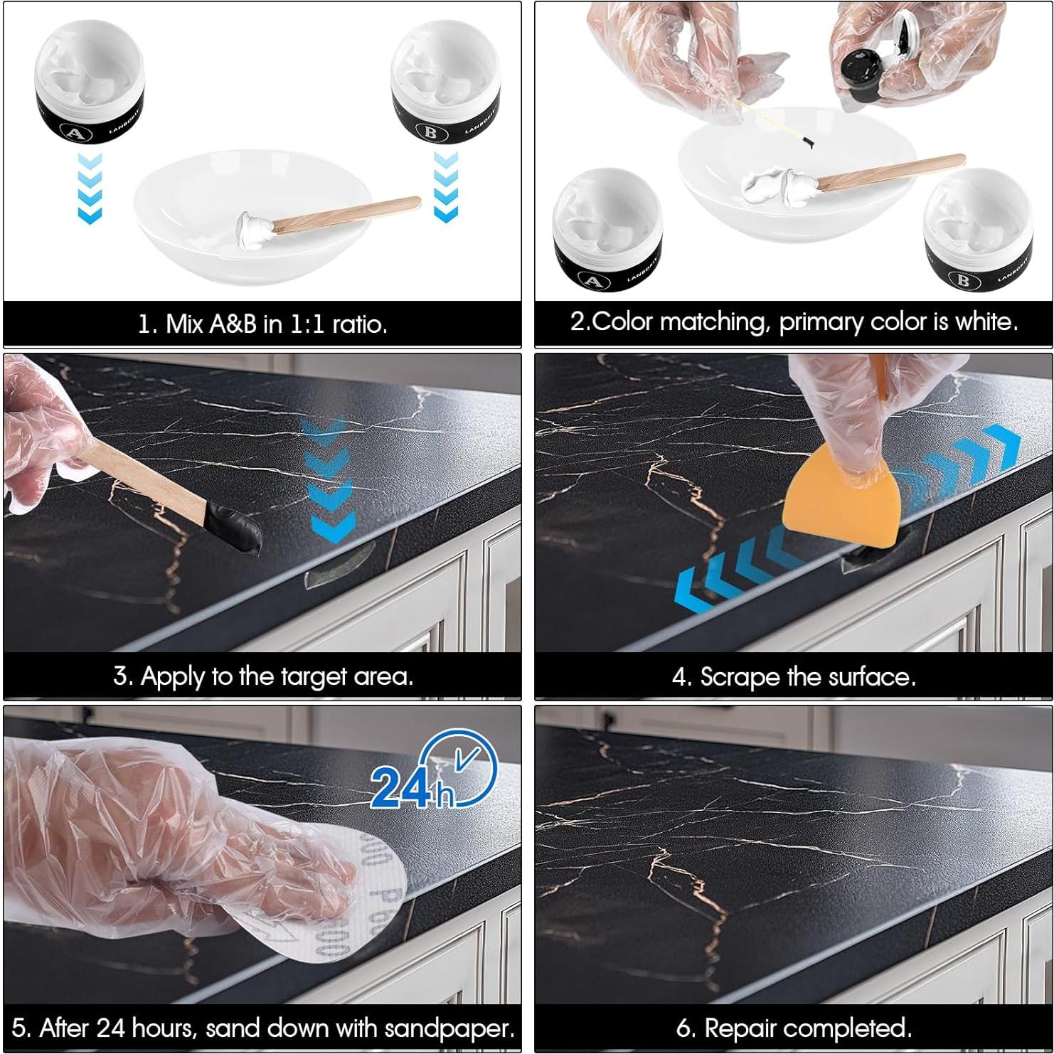 Kit de Reparación de Azulejos y Fregaderos LANBOKIT 50g