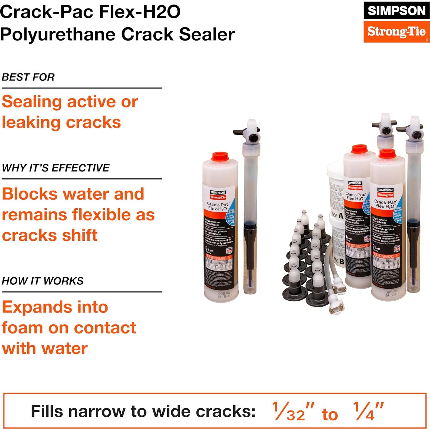 Kit de Inyección Sellador de Grietas Poliuretano 9 oz Simpson Strong-Tie