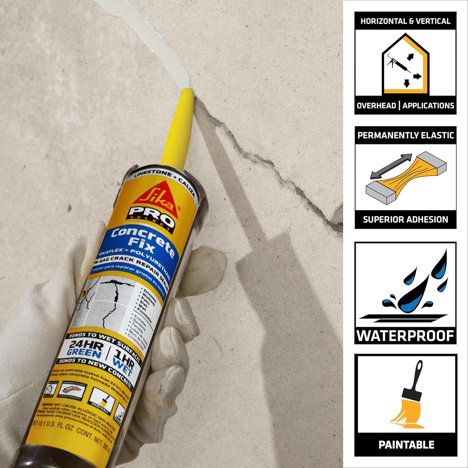 Sellador elástico Sika Sikaflex Concrete Fix 298 ml para grietas