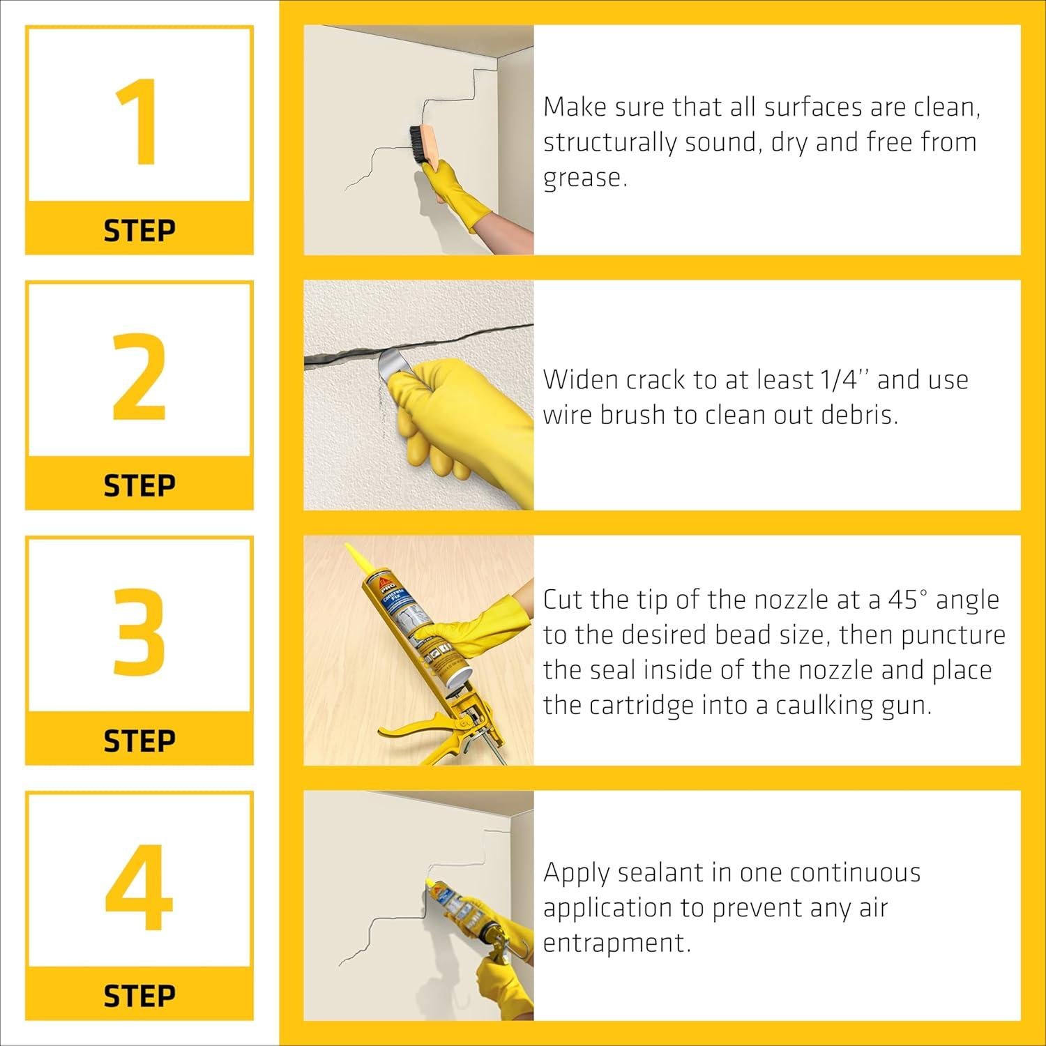 Sellador elástico Sika Sikaflex Concrete Fix 298 ml para grietas