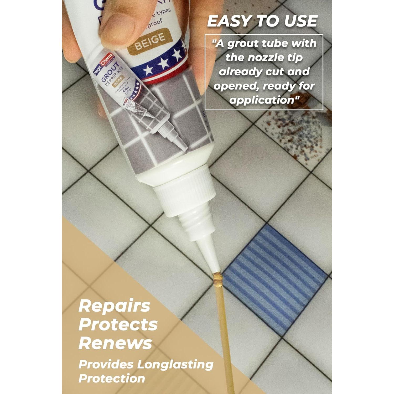 Kit de Reparación de Lechada Magic Chems Beige 250g - Rápido Secado