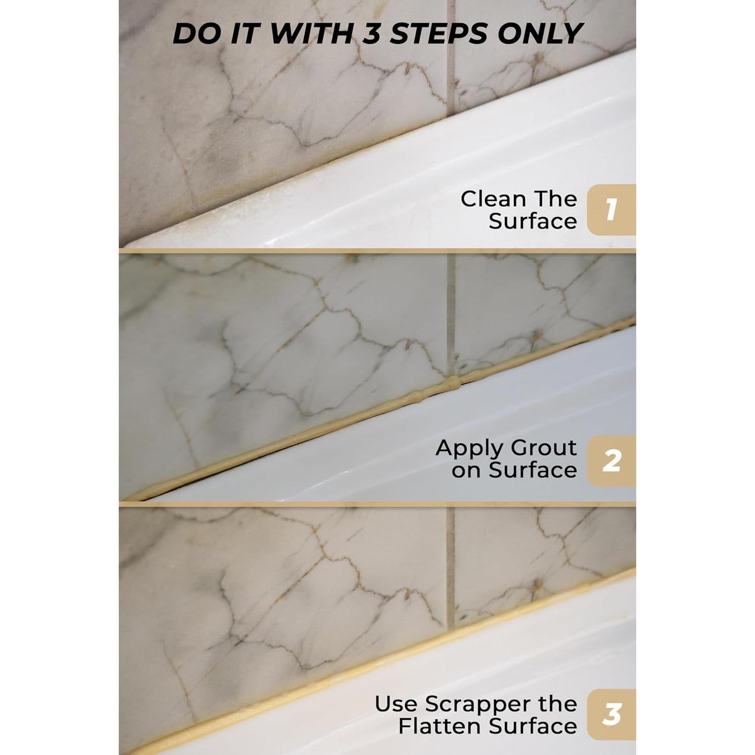 Kit de Reparación de Lechada Magic Chems Beige 250g - Rápido Secado