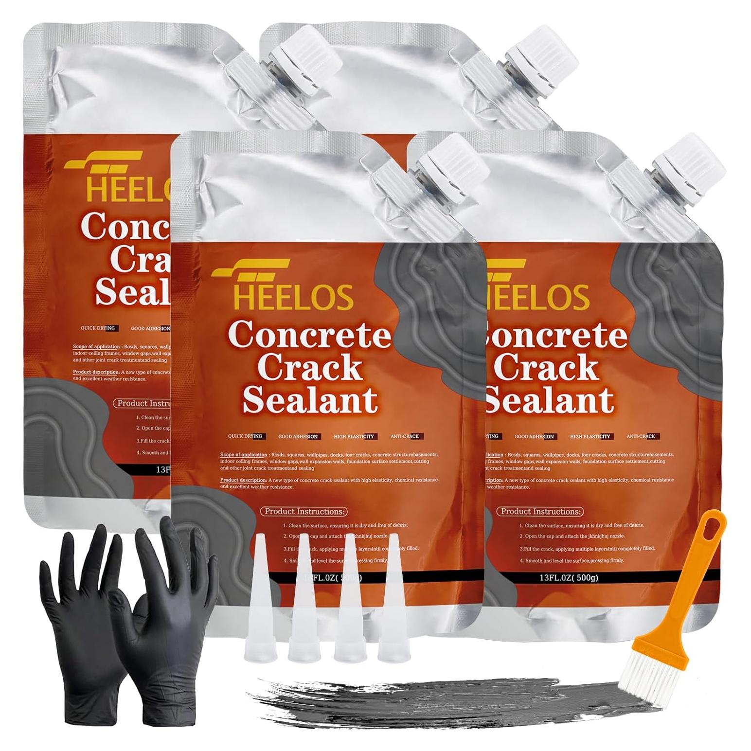 Rellenador de Grietas de Concreto HEELOS 4 Paquetes 2.1kg