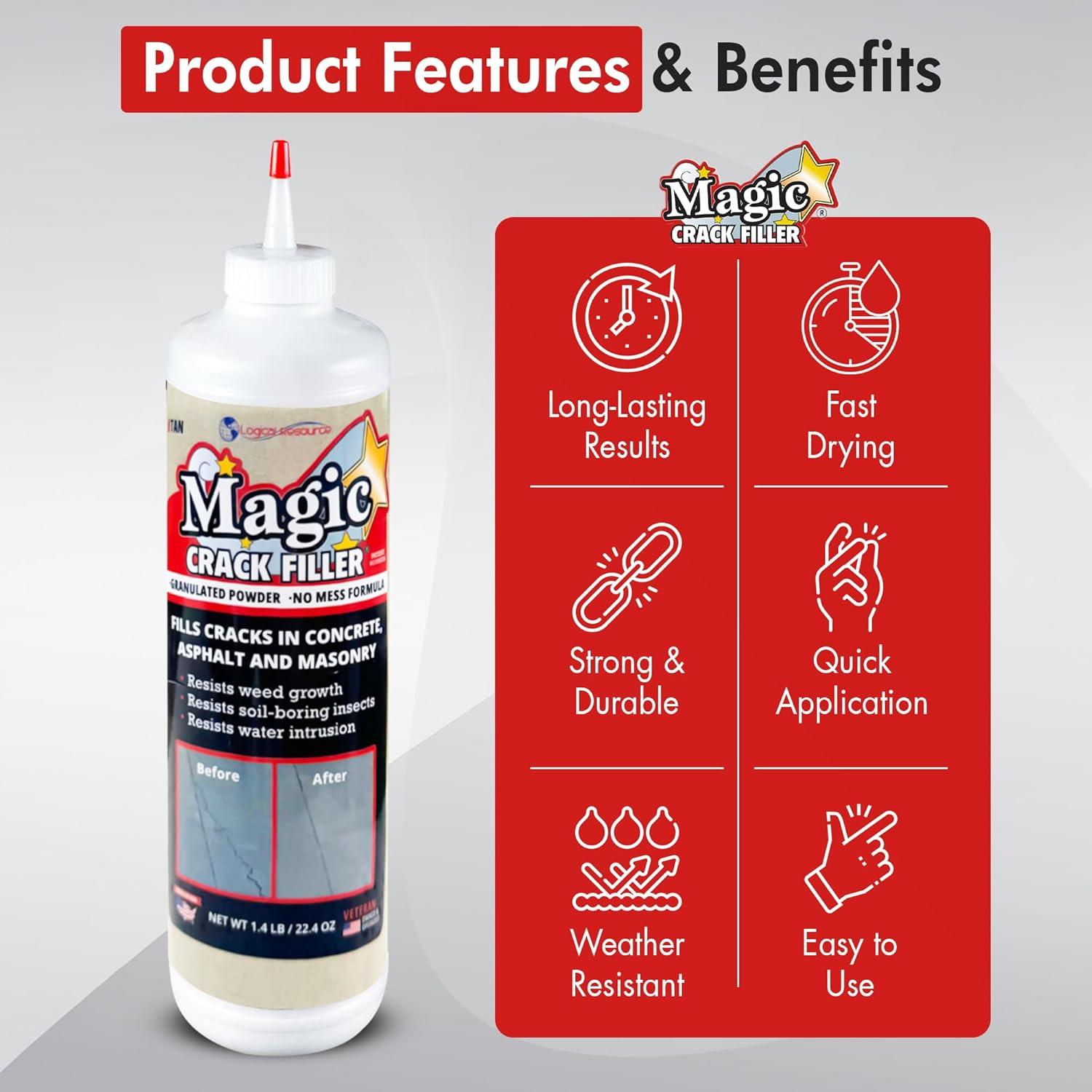 Relleno de Grietas Magic 635g - Reparación Concreto y Asfalto