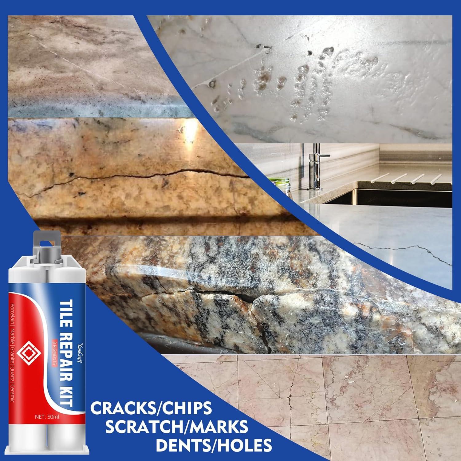 Kit de Reparación de Azulejos YumCraft 100ml - Cerámica y Acrílico