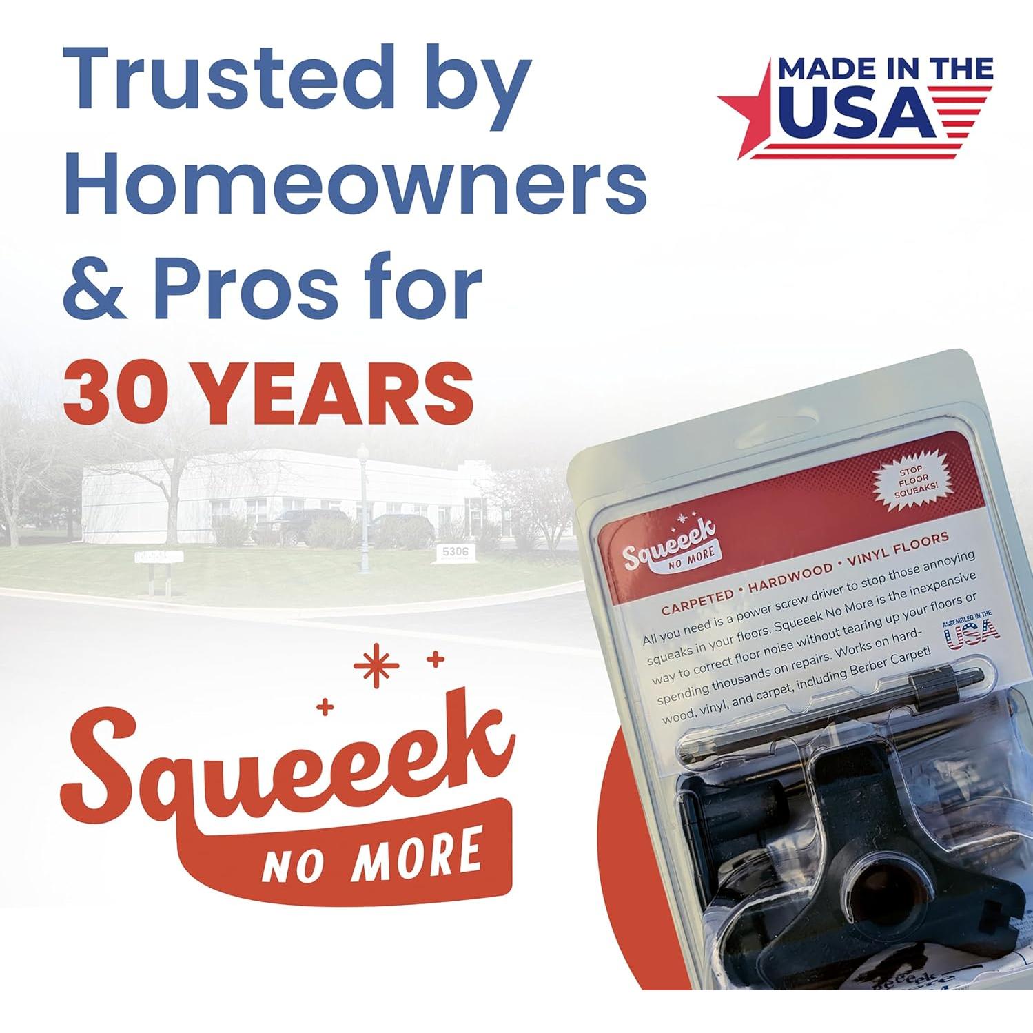 Kit de Reparación de Pisos Chirriantes SQUEEEK NO MORE - Completo