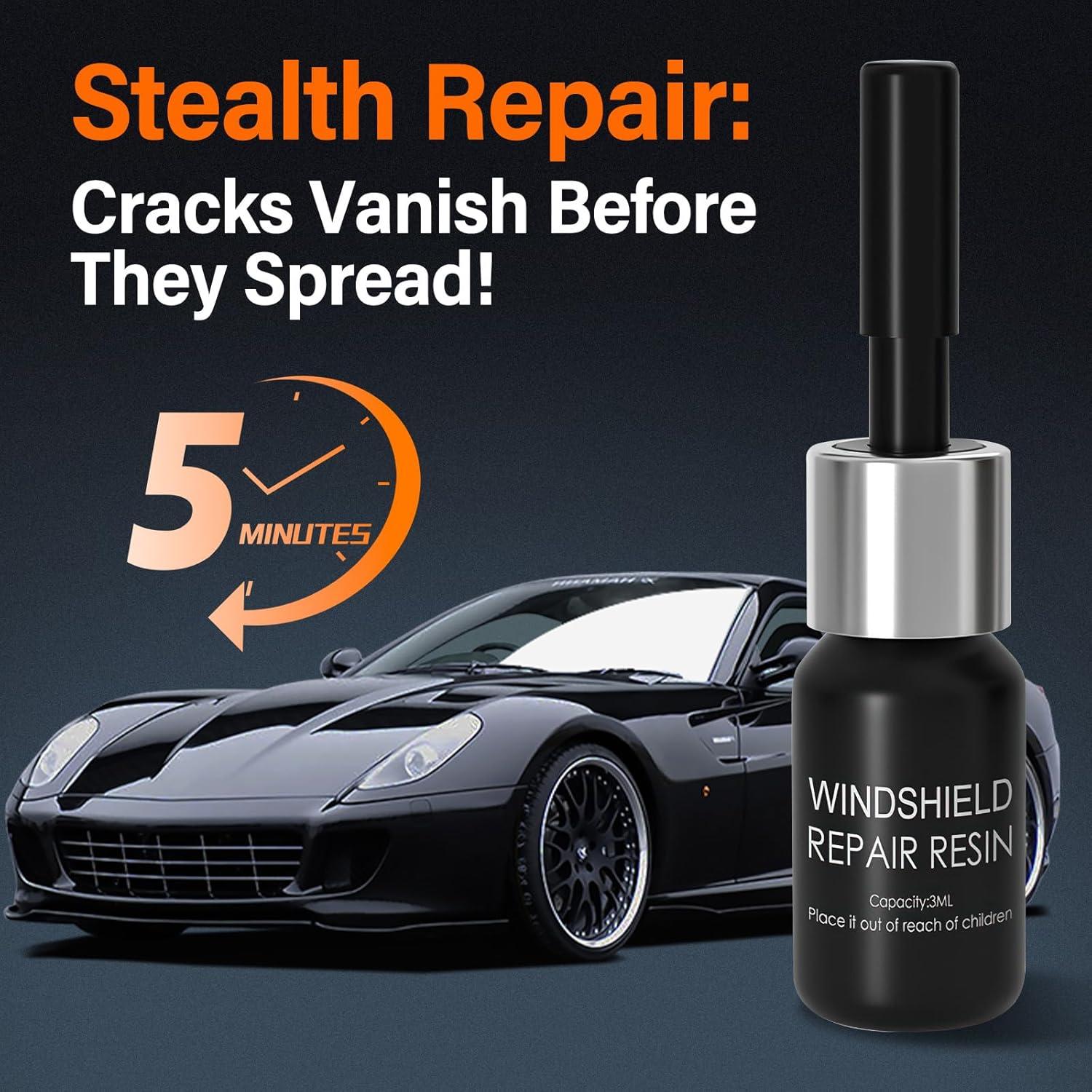 Kit de Reparación de Parabrisas Tuncate - 4 Piezas, Resina Mejorada