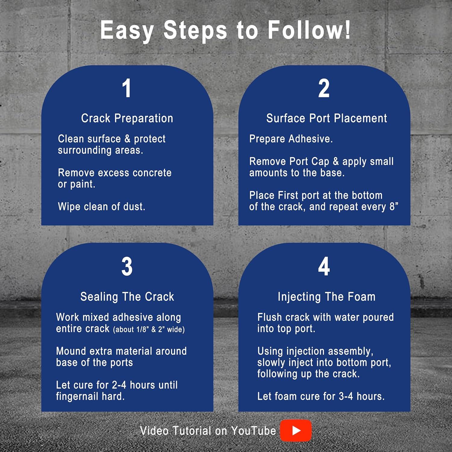 Kit de Reparación de Grietas de Concreto Mar-flex IAT-64250