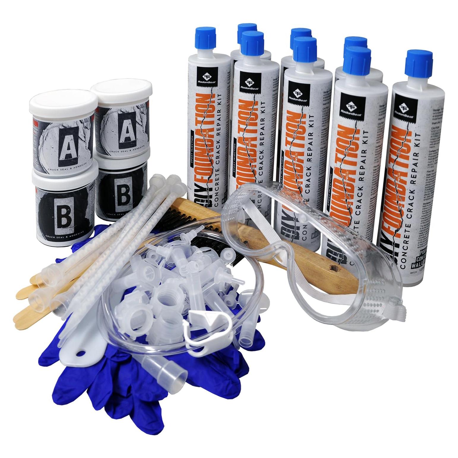 Kit de Reparación de Grietas Epoxi RadonSeal 6,1 m Estructural